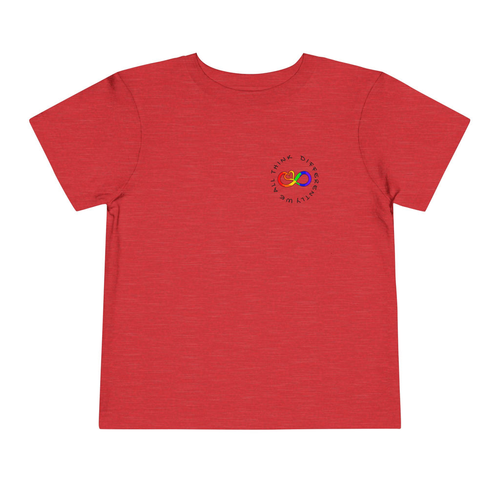 Toddler Neurodivergent Awareness T-Shirt — Colorful Brain Design