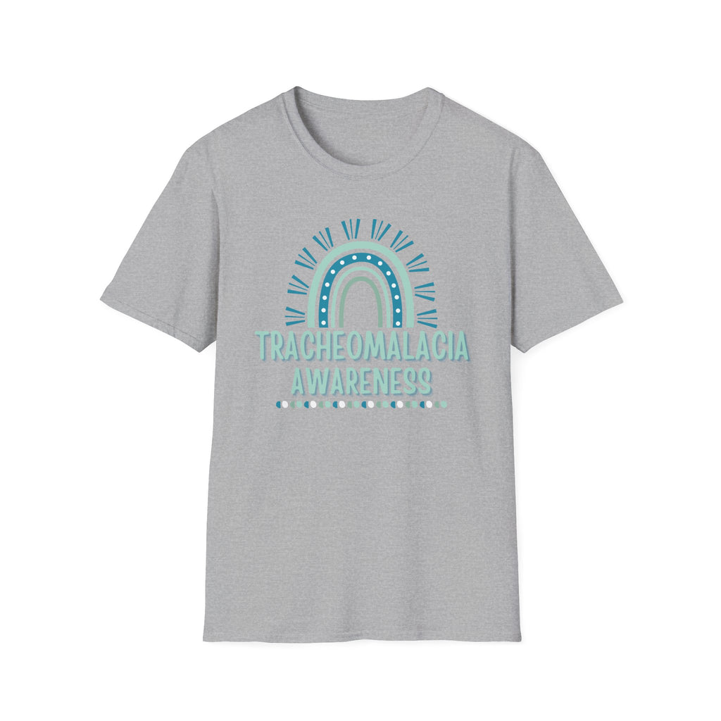 Tracheomalacia Awareness T-Shirt — Teal Rainbow Support Tee