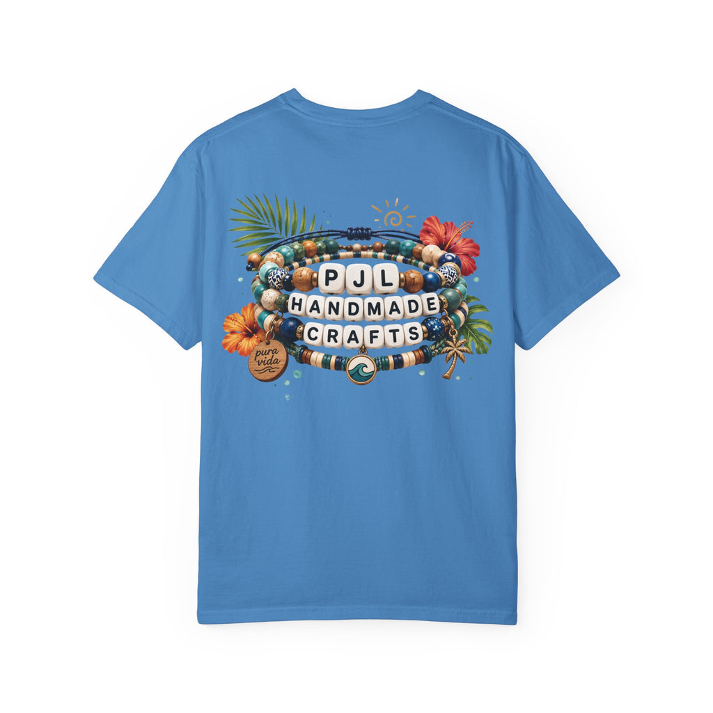 PJL Handmade Crafts Beaded Logo T-Shirt