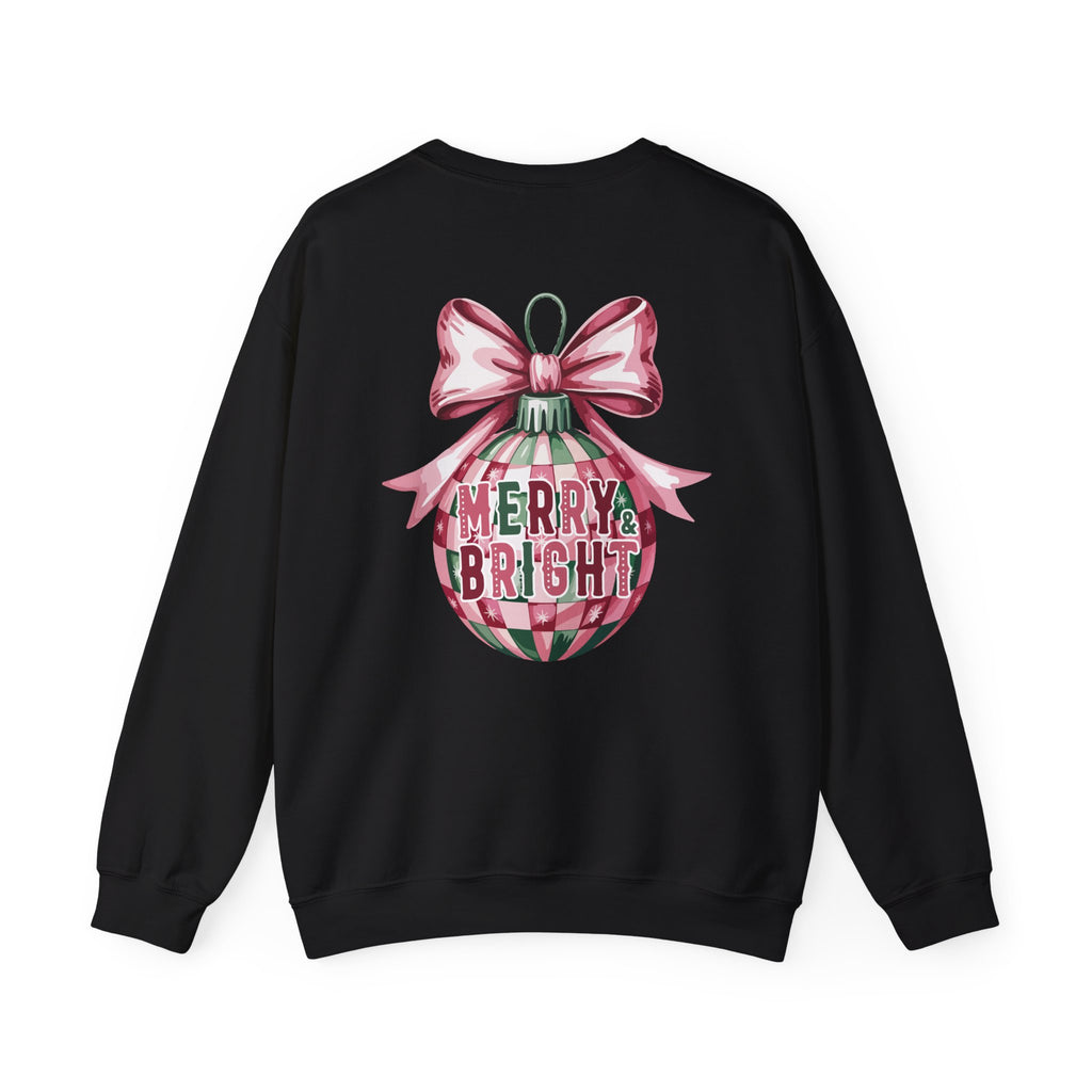 Holiday Patchwork Crewneck Sweatshirt — Merry & Bright
