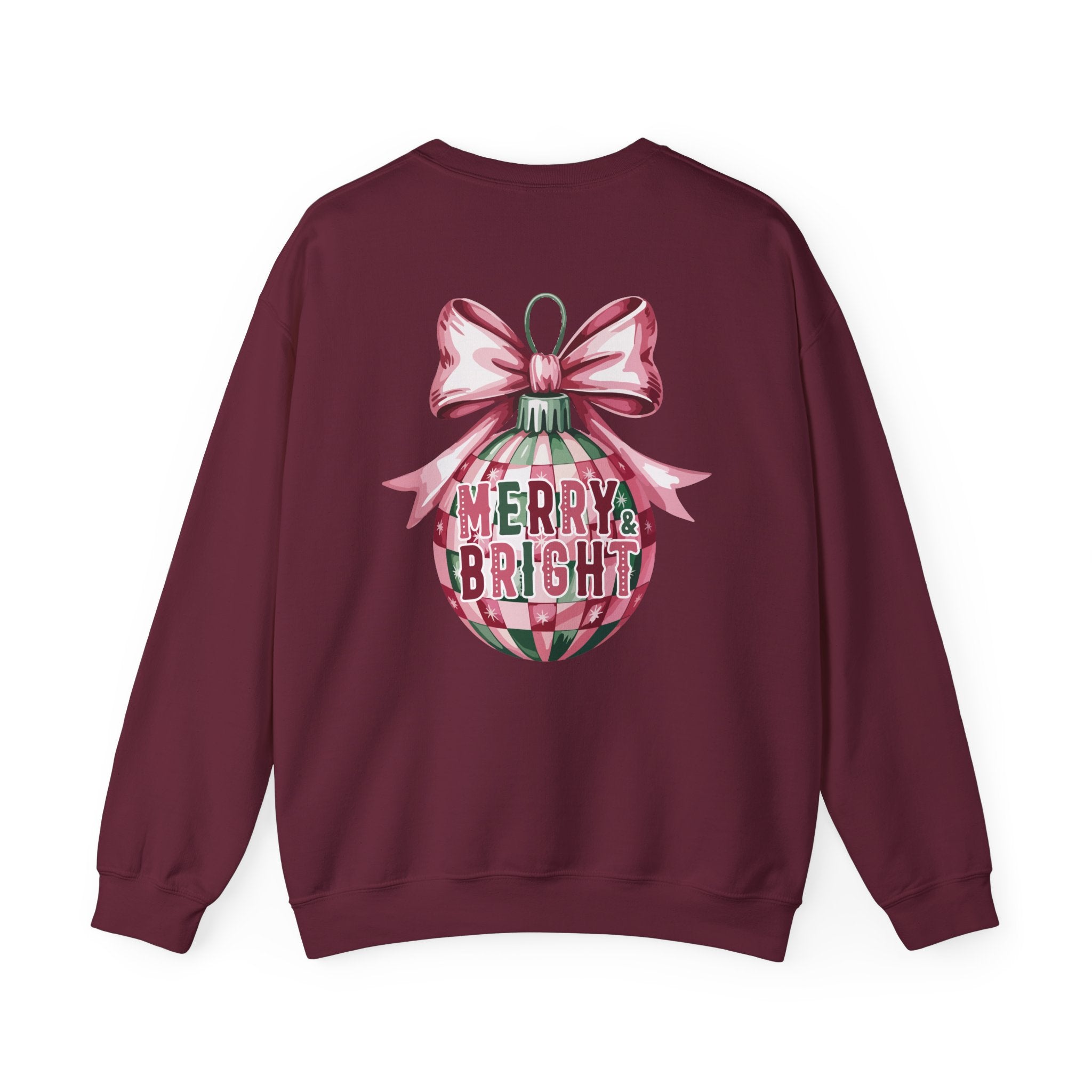 Holiday Patchwork Crewneck Sweatshirt — Merry & Bright