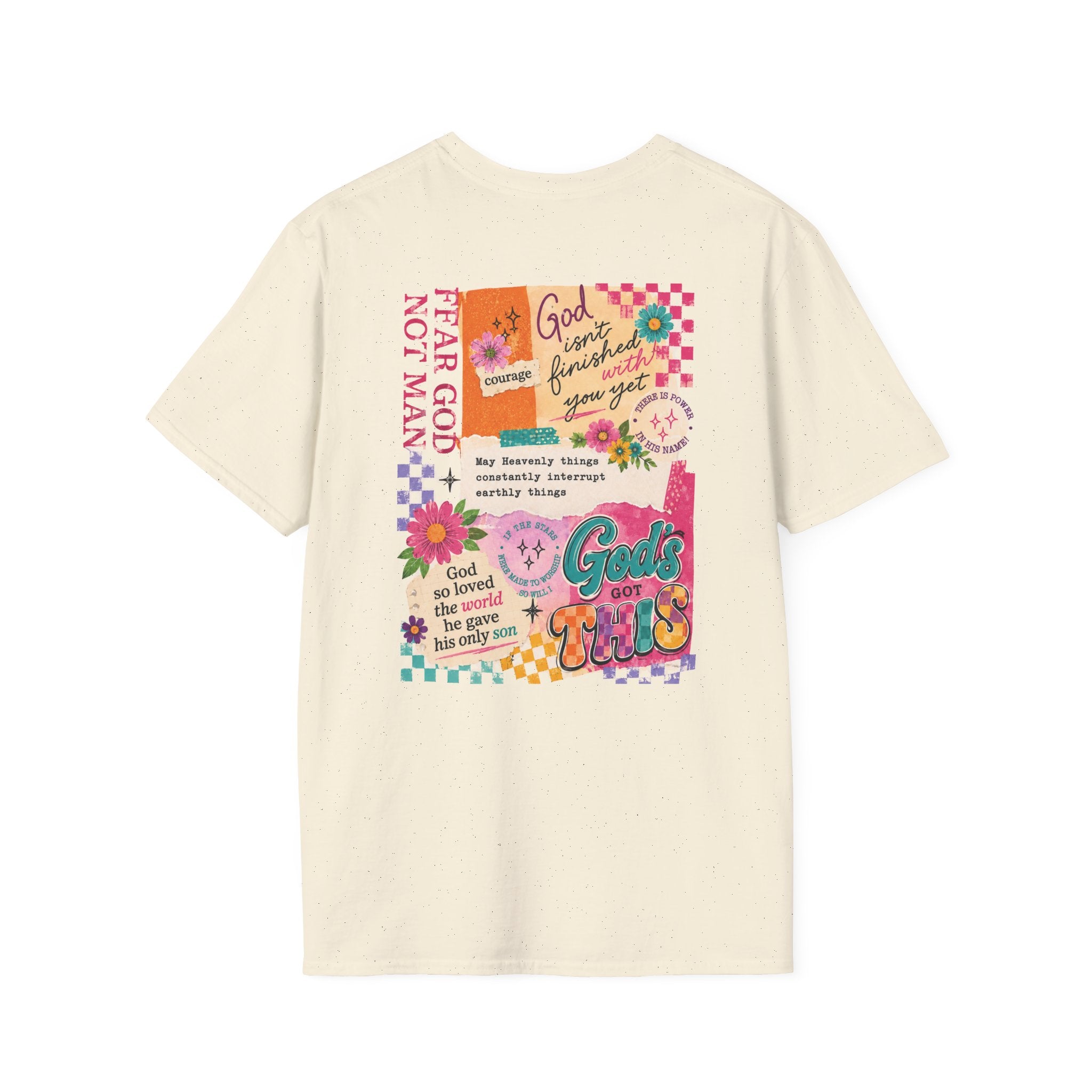 Christian T-Shirt — "God so loved the world he gave his only son" Pocket Design