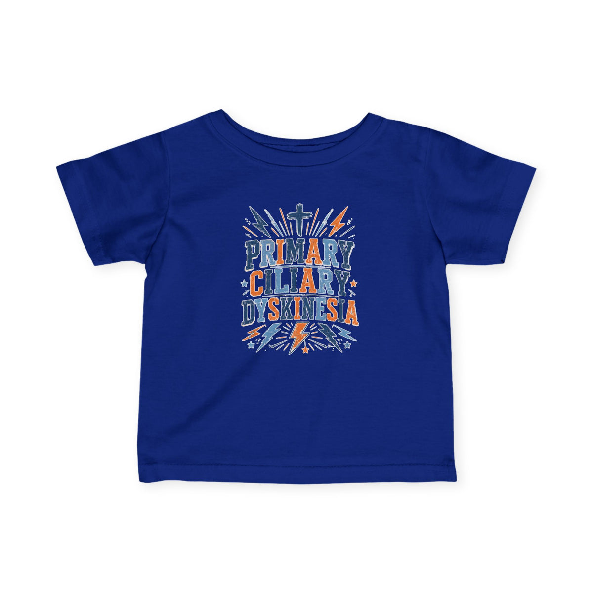 The Kade Primary Ciliary Dyskinesia Infant Tee — Awareness Baby T-Shirt (Text Design)