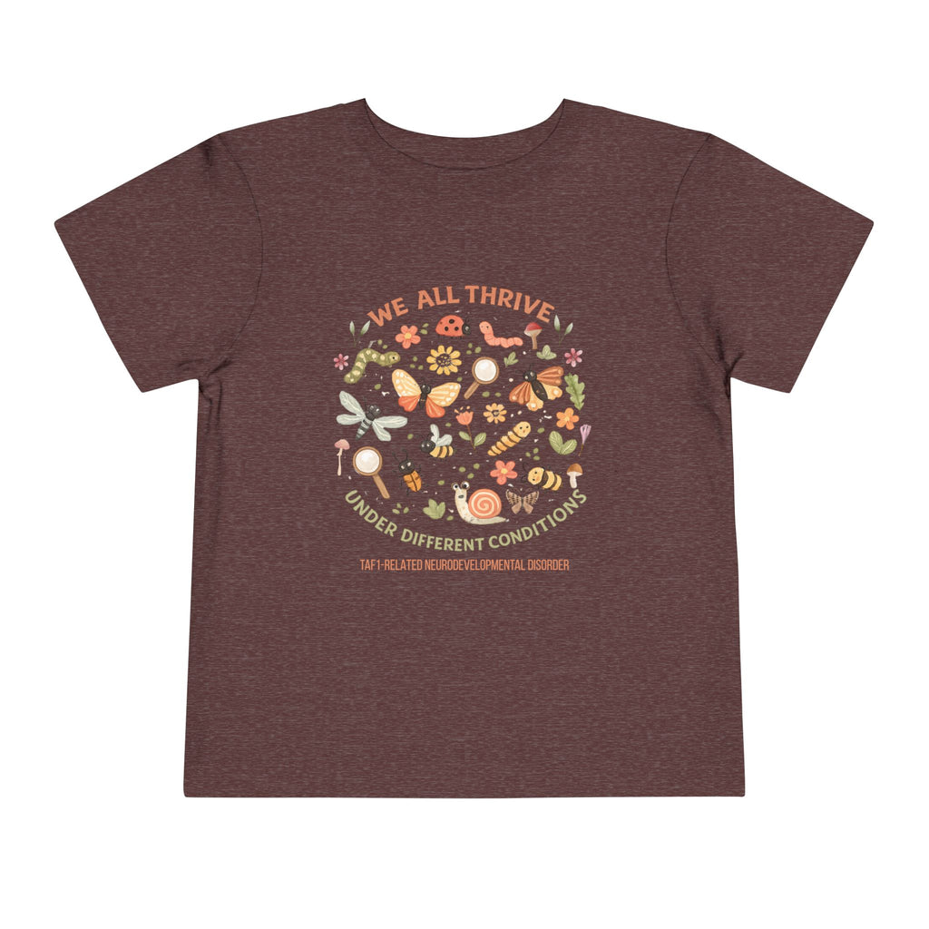 Toddler Tee — "We All Thrive" TAF-1 Neurodevelopmental Disorder Awareness Shirt