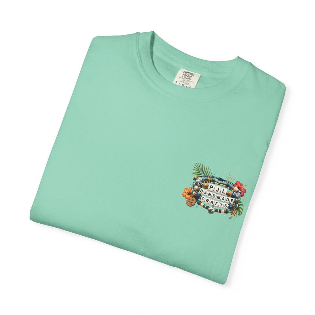 PJL Handmade Crafts Beaded Logo T-Shirt