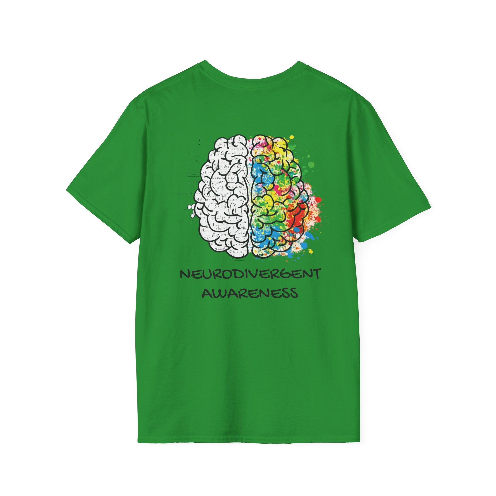 Neurodivergent Awareness T-Shirt — Colorful Brain Design