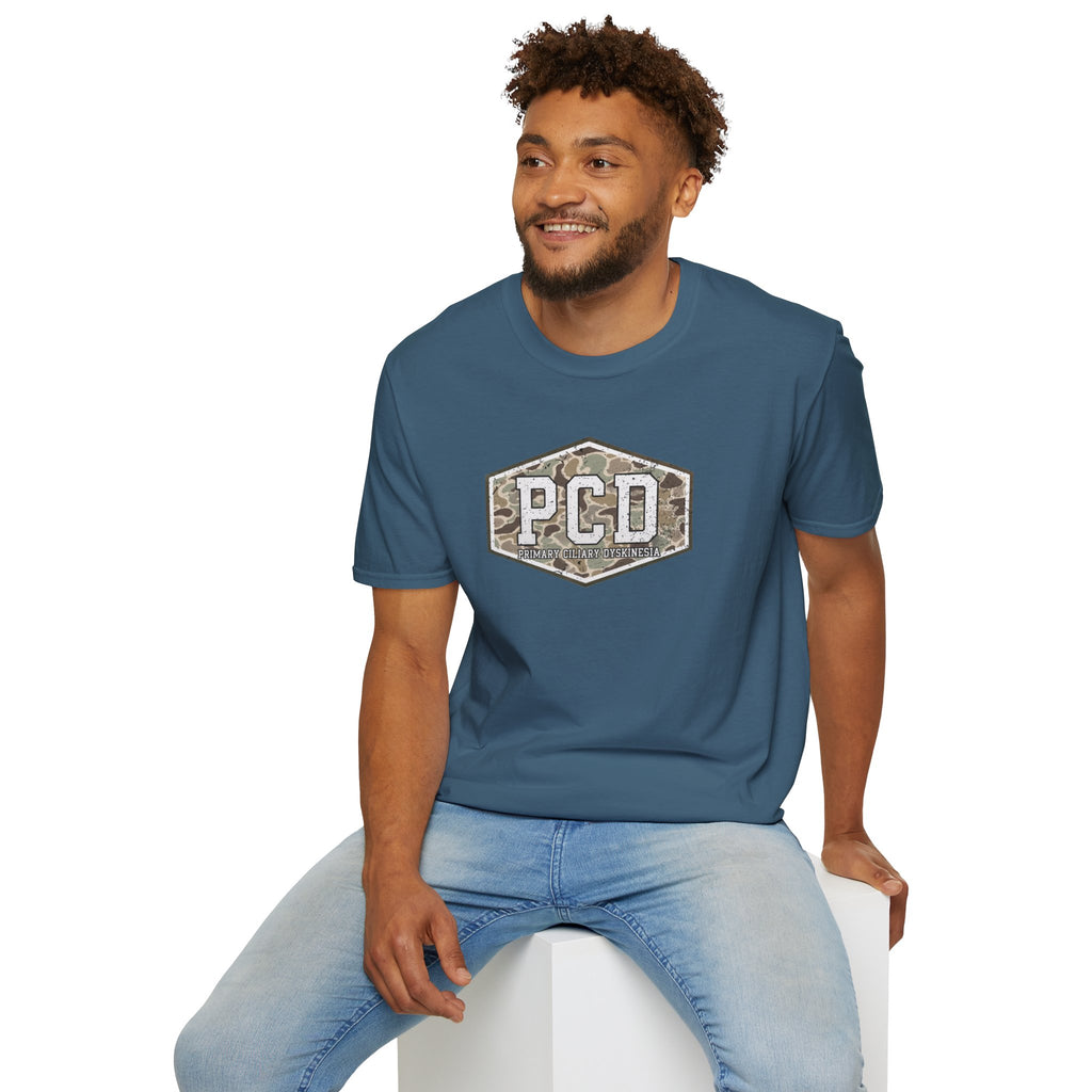PCD Camo Logo T-Shirt — Primary Ciliary Dyskinesia Awareness Tee