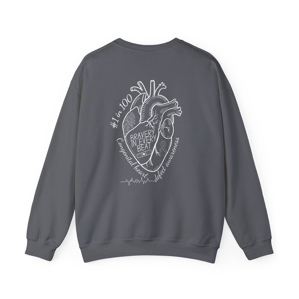 Bravery in Every Beat CHD CREWNECK