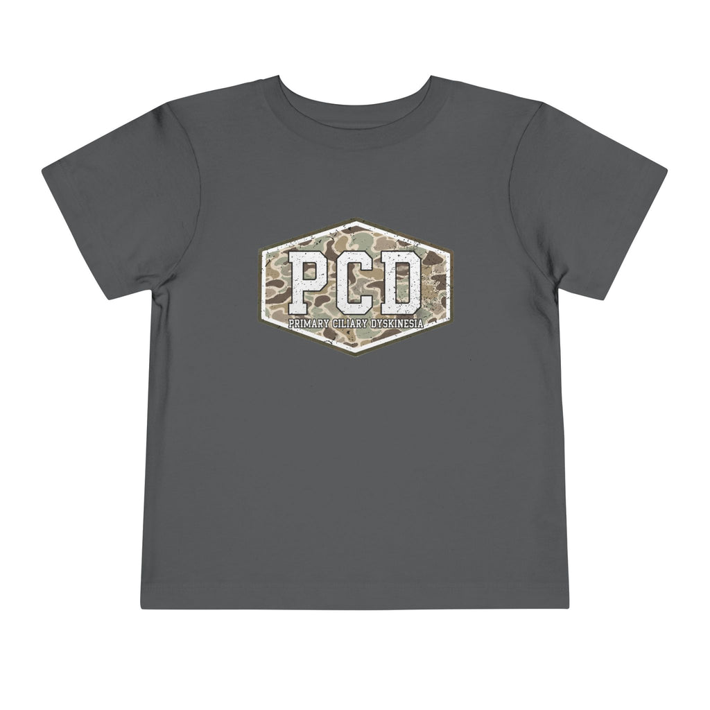 Toddler PCD Camo Logo T-Shirt — Primary Ciliary Dyskinesia Awareness Tee
