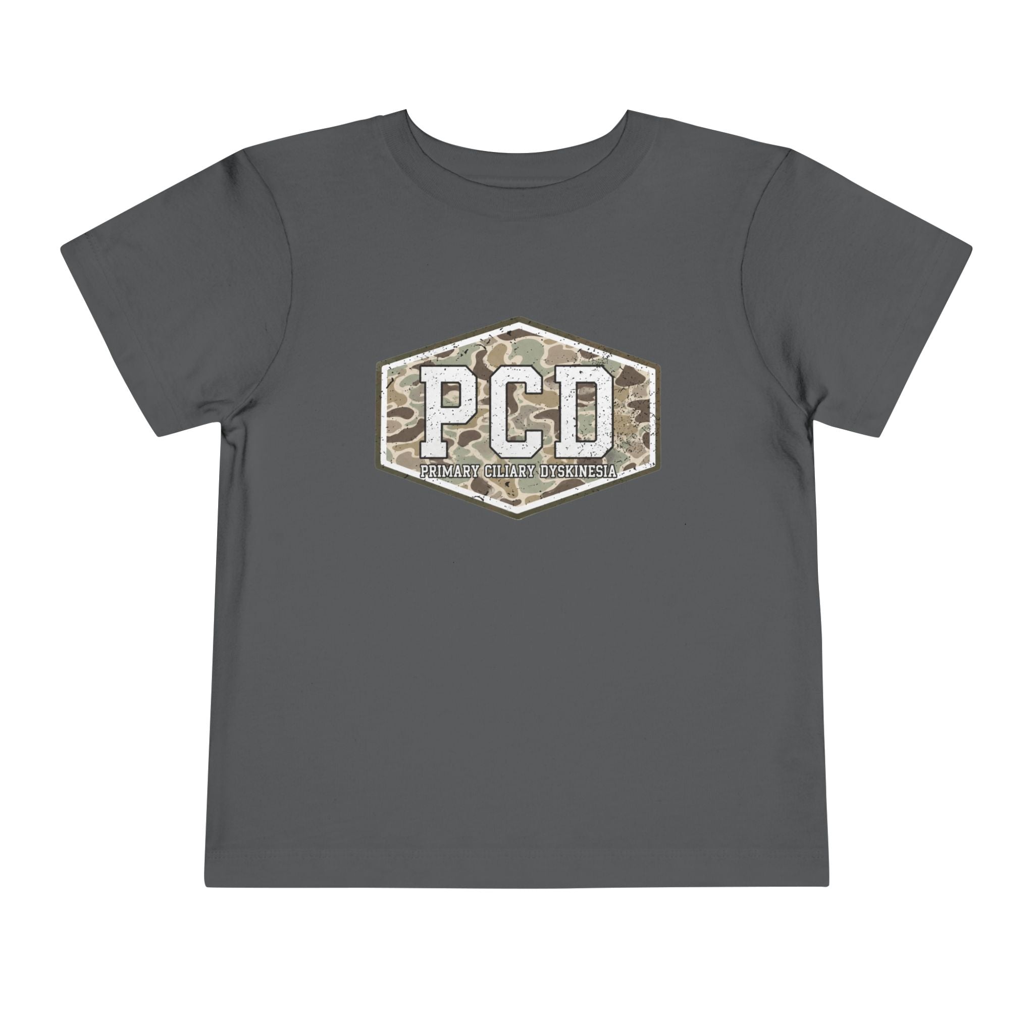 Toddler PCD Camo Logo T-Shirt — Primary Ciliary Dyskinesia Awareness Tee