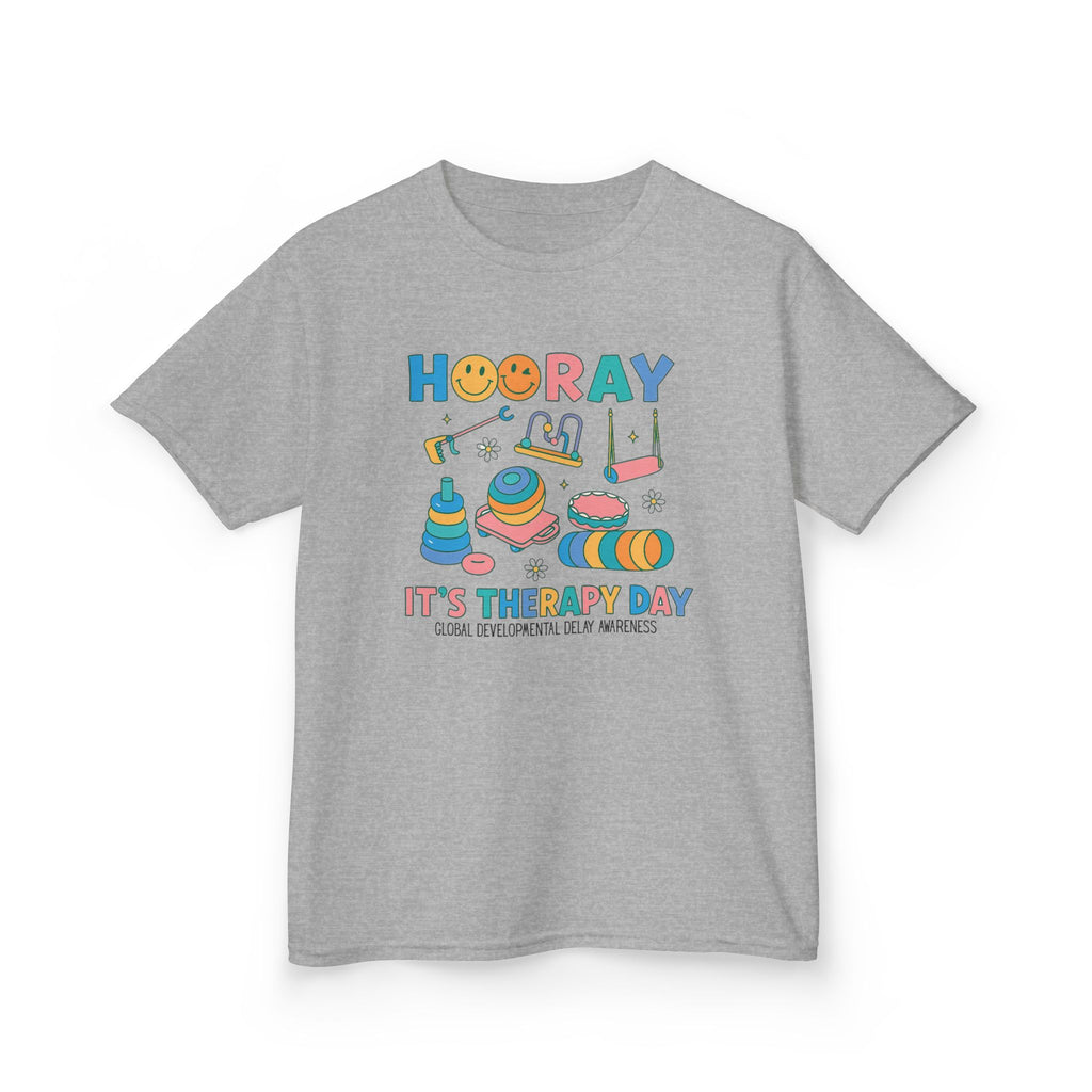 Kids T‑Shirt “Hooray It's Therapy Day” — GDD Awareness