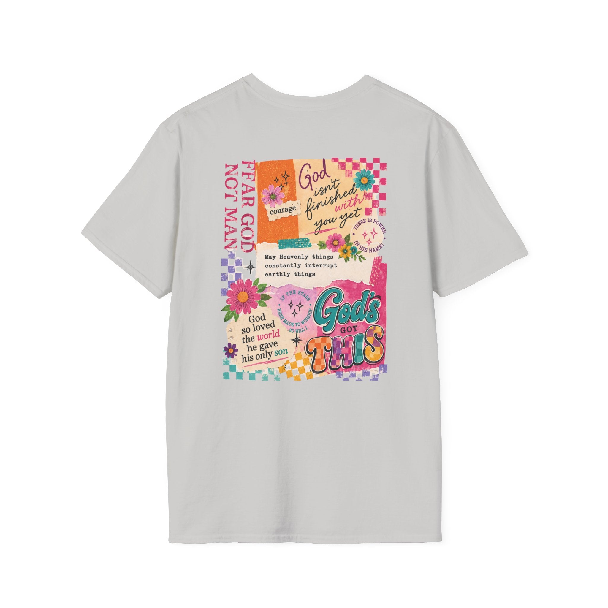 Christian T-Shirt — "God so loved the world he gave his only son" Pocket Design
