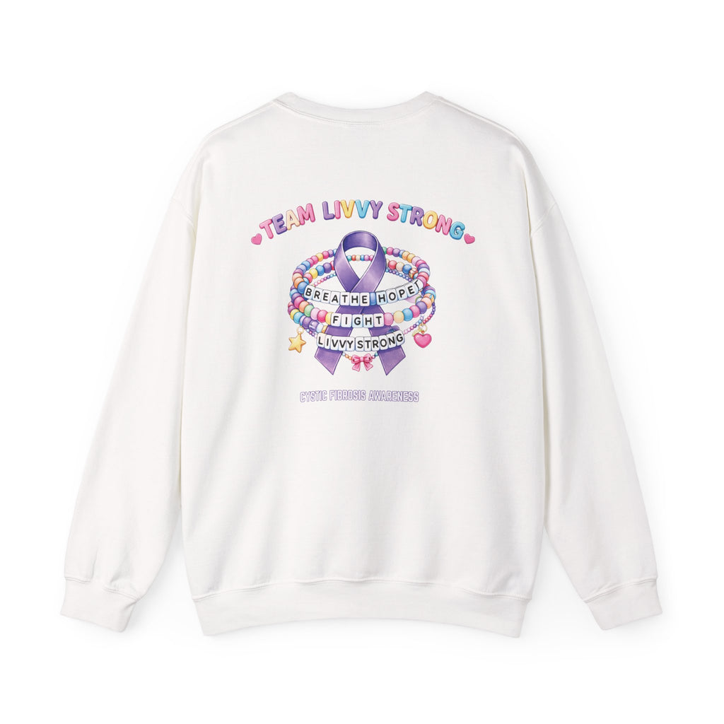 ADULT CREW Team Livvy Strong Fundraiser —CF Awareness CREWNECK