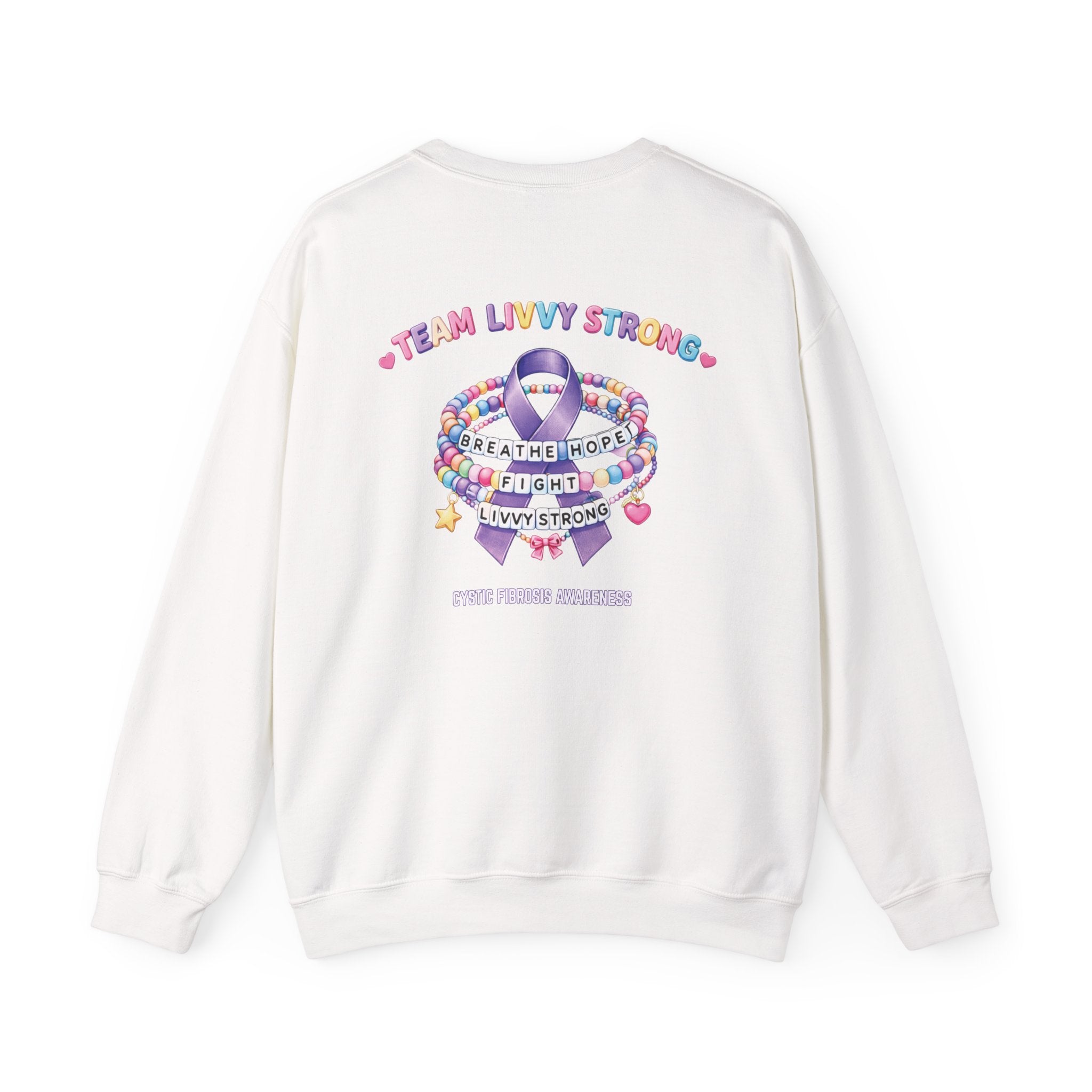 ADULT CREW Team Livvy Strong Fundraiser —CF Awareness CREWNECK