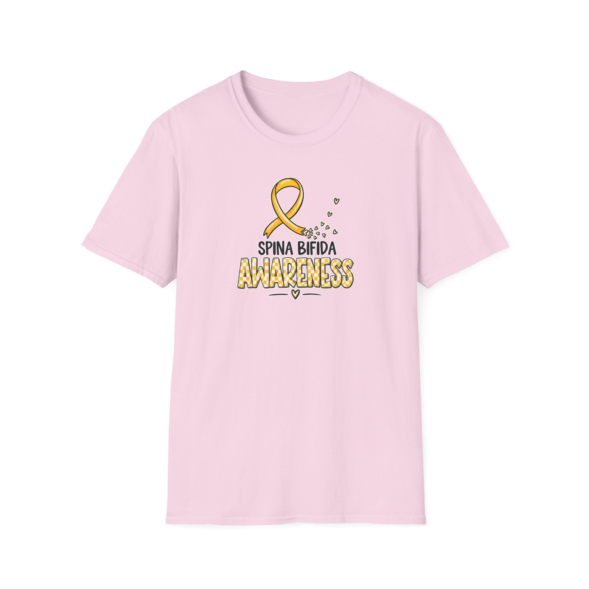 Spina Bifida Awareness T-Shirt — Gold Ribbon Support Tee