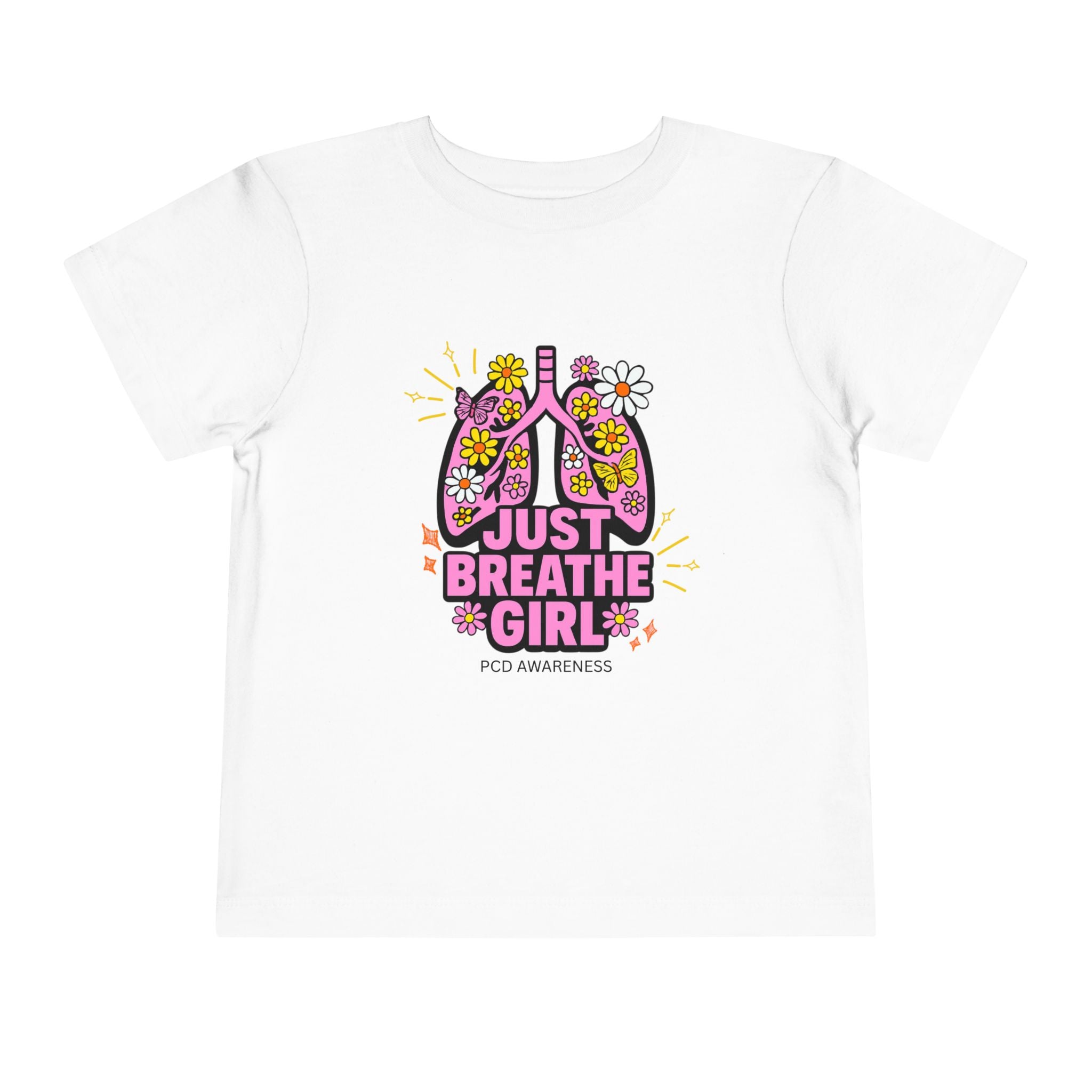 Toddler Tee - Just Breathe Girl for PCD Awareness