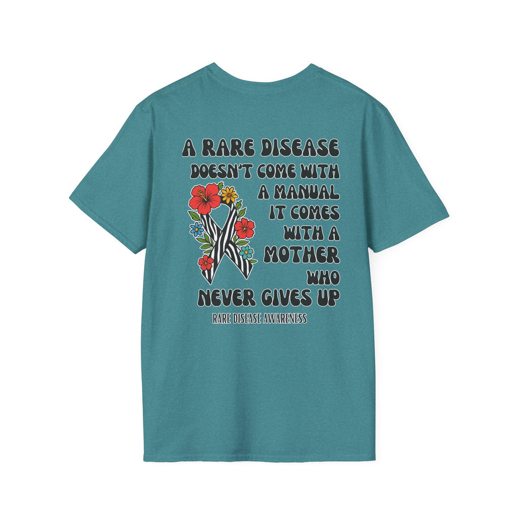 Rare Disease Awareness T-Shirt — "A Rare Disease Doesn’t Come with a Manual" Mom Support Tee
