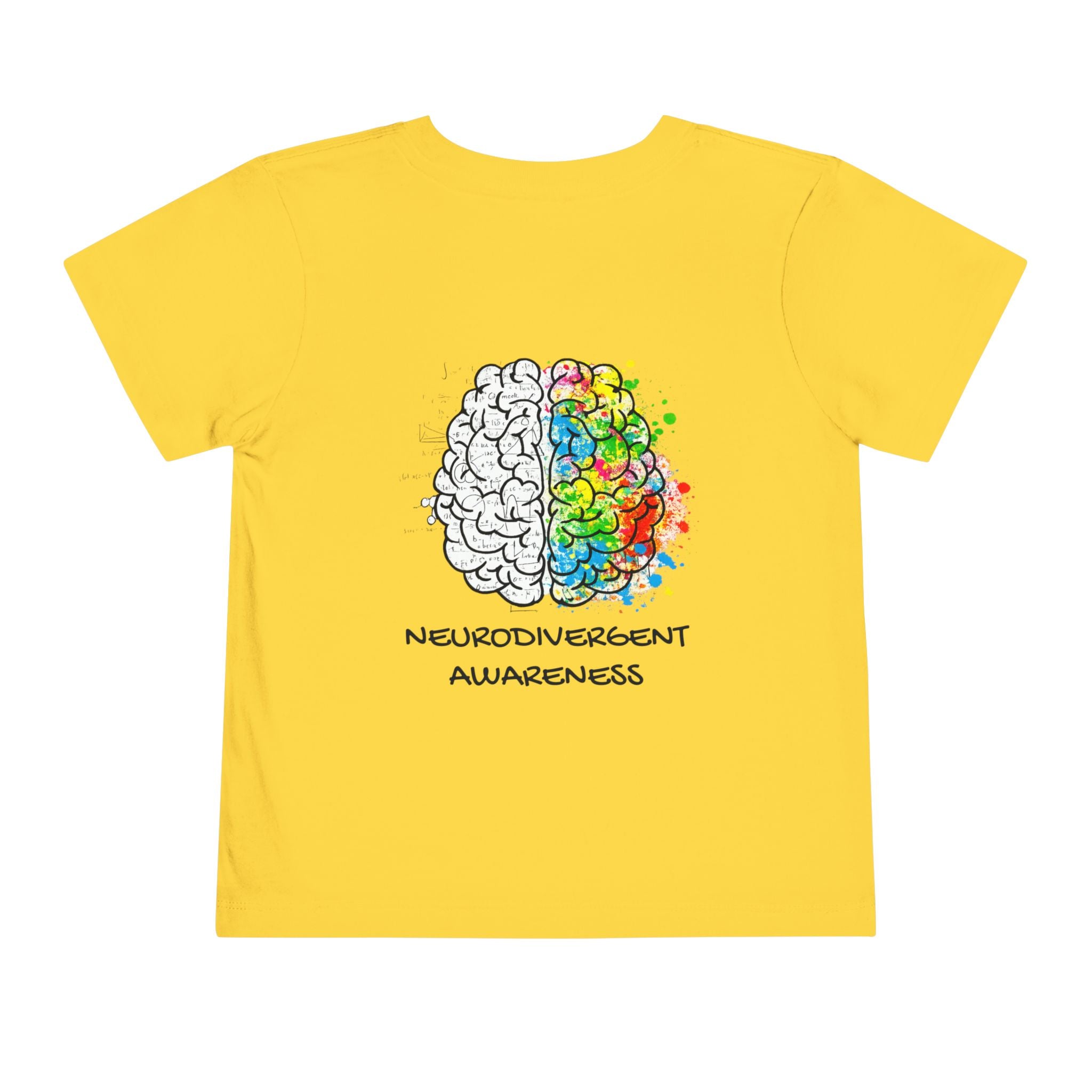 Toddler Neurodivergent Awareness T-Shirt — Colorful Brain Design