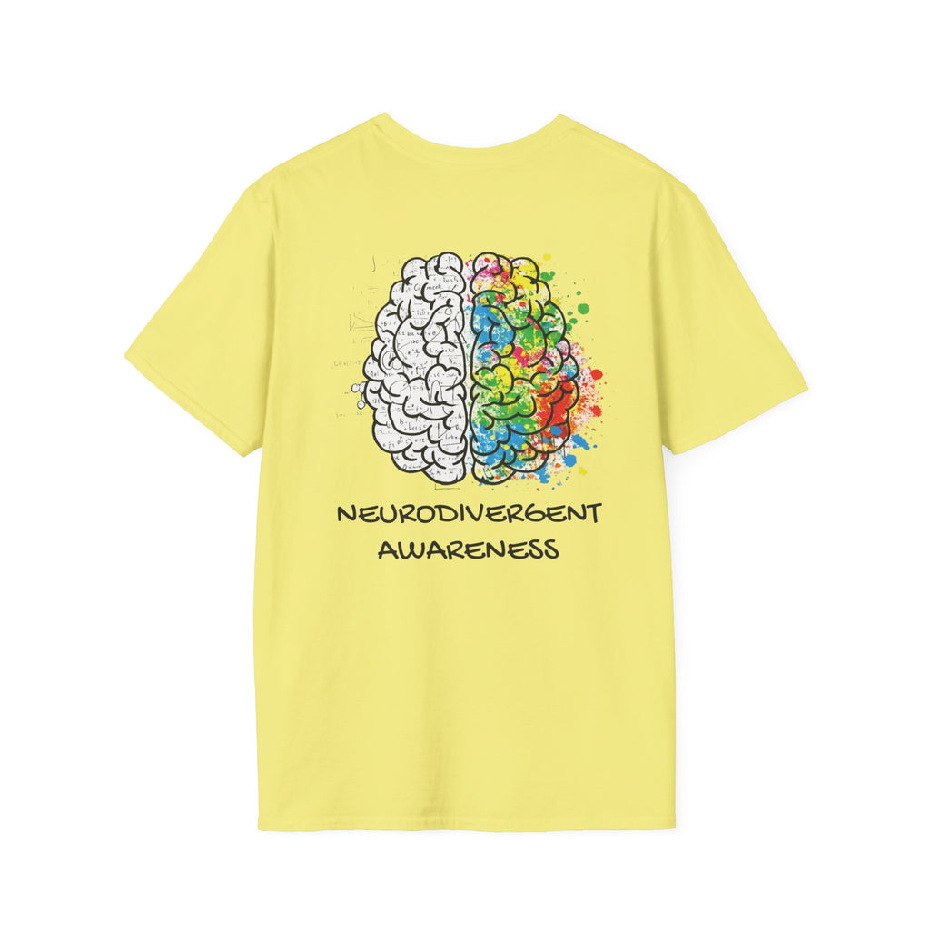 Neurodivergent Awareness T-Shirt — Colorful Brain Design