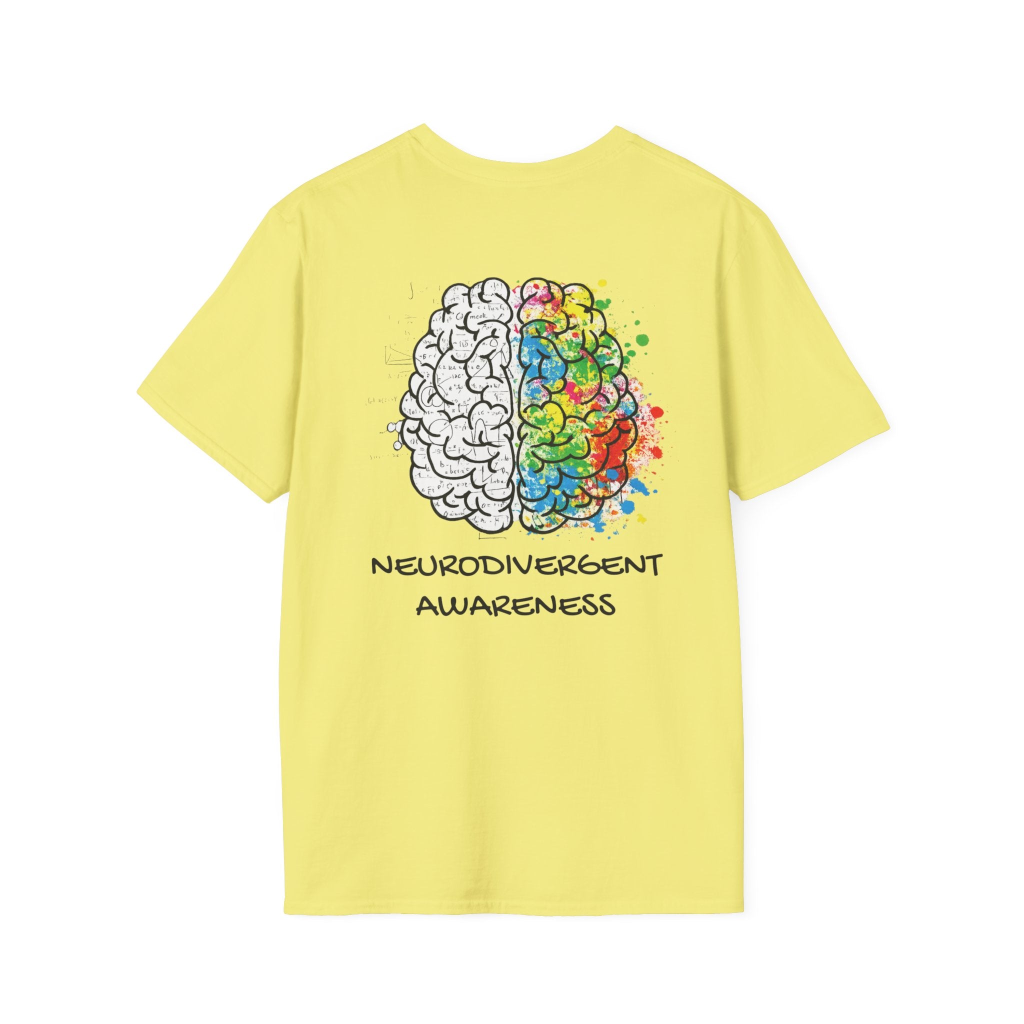 Neurodivergent Awareness T-Shirt — Colorful Brain Design