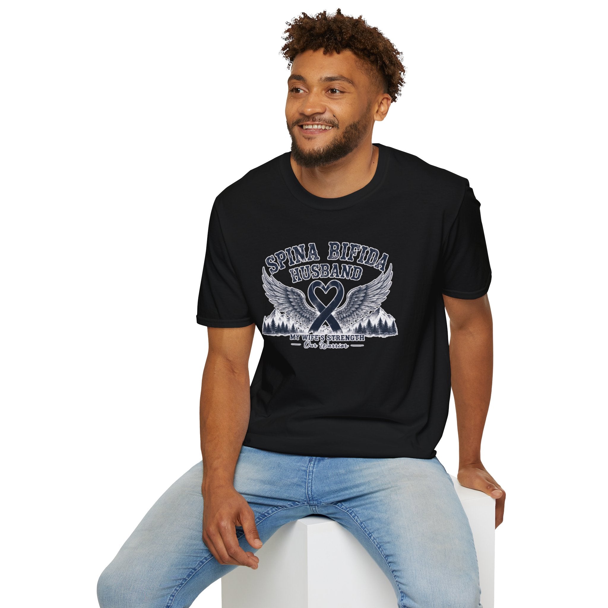 Spina Bifida Husband T-Shirt — My Wife’s Strength Support Tee