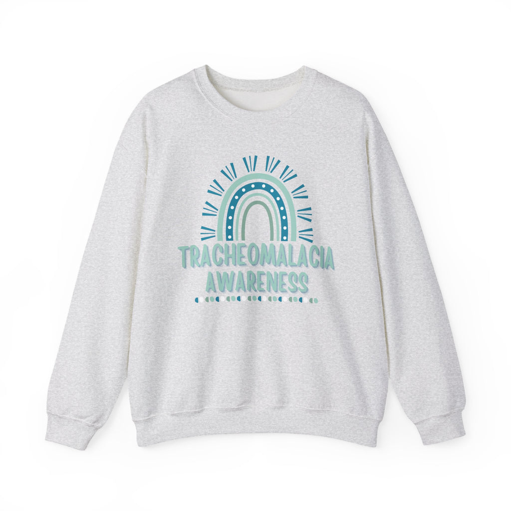 Tracheomalacia Awareness Crewneck — Teal Rainbow Support