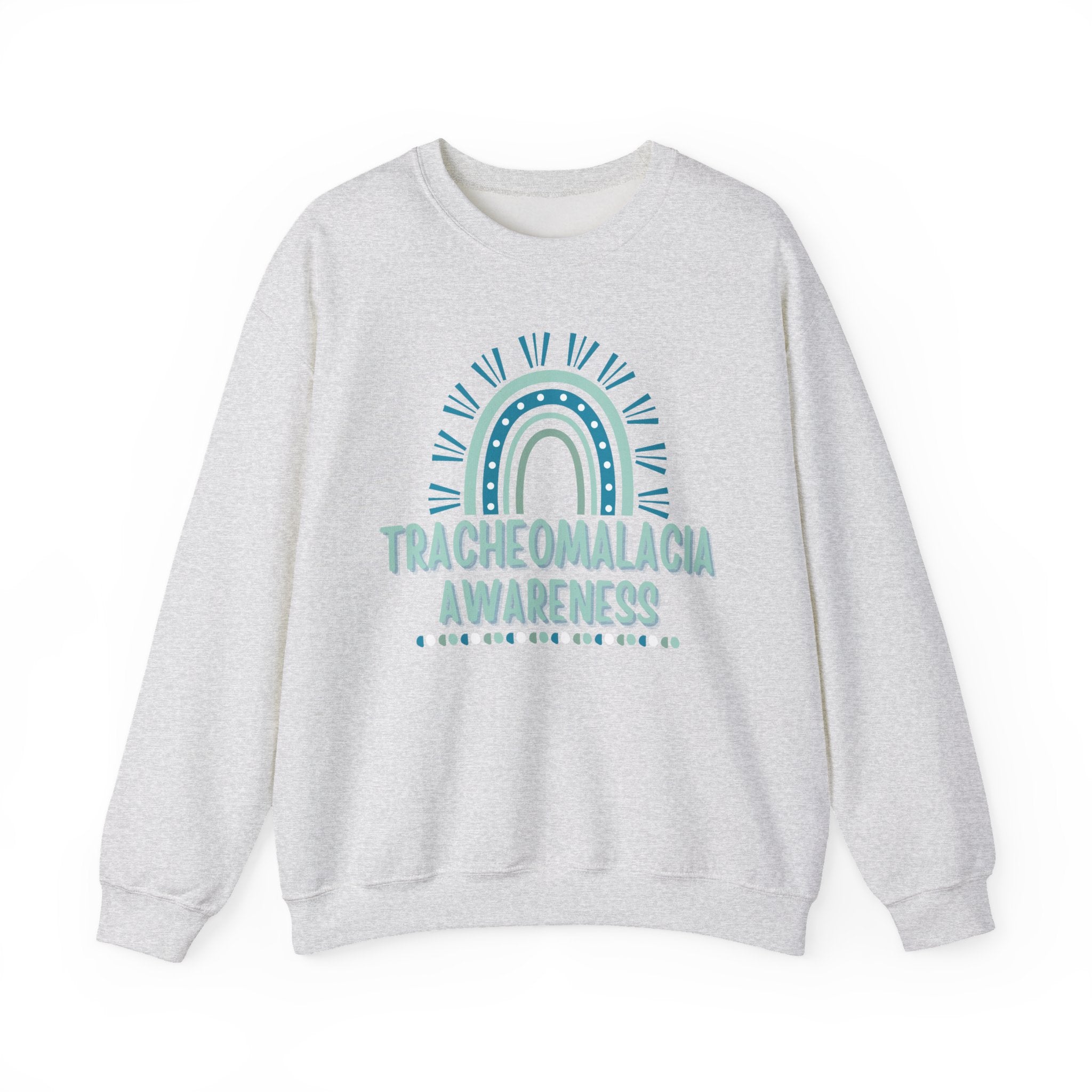 Tracheomalacia Awareness Crewneck — Teal Rainbow Support