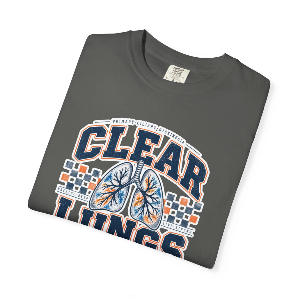 PCD Clear Lungs Club T-Shirt — Vintage Athletic Respiratory Health Tee