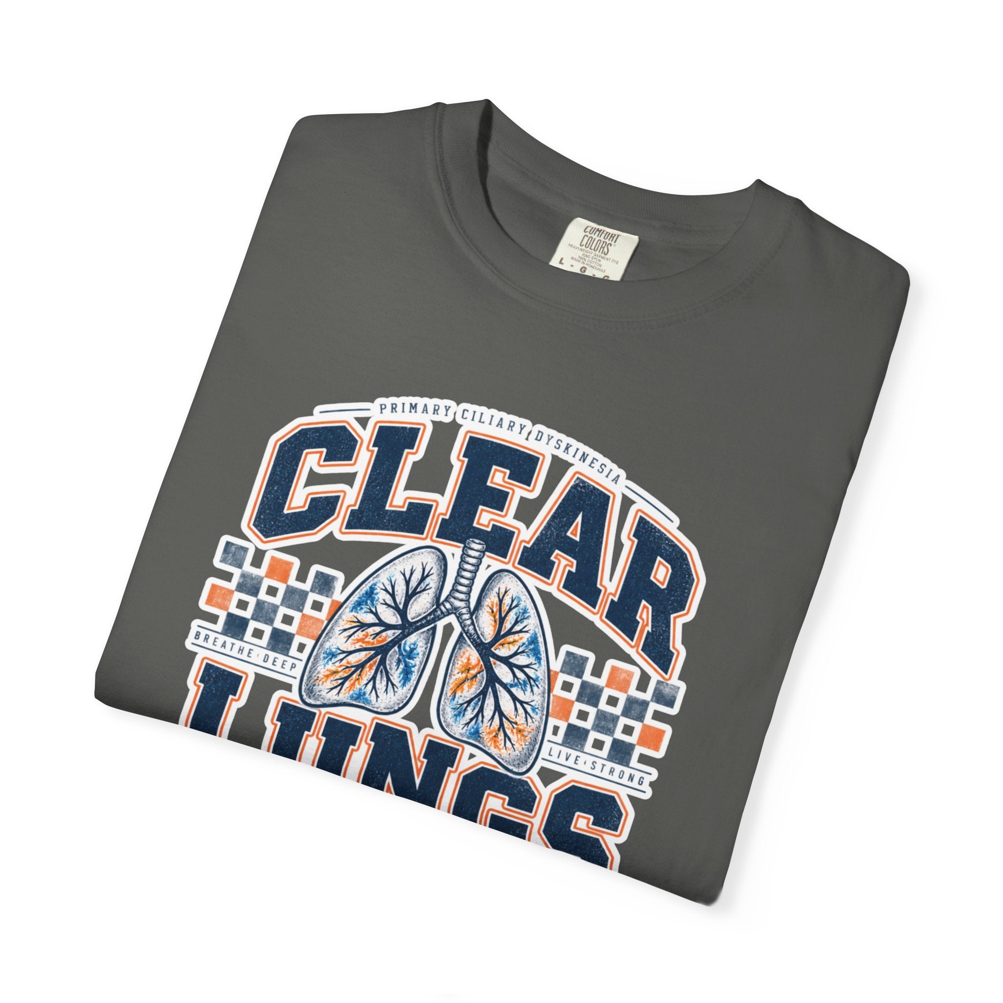PCD Clear Lungs Club T-Shirt — Vintage Athletic Respiratory Health Tee