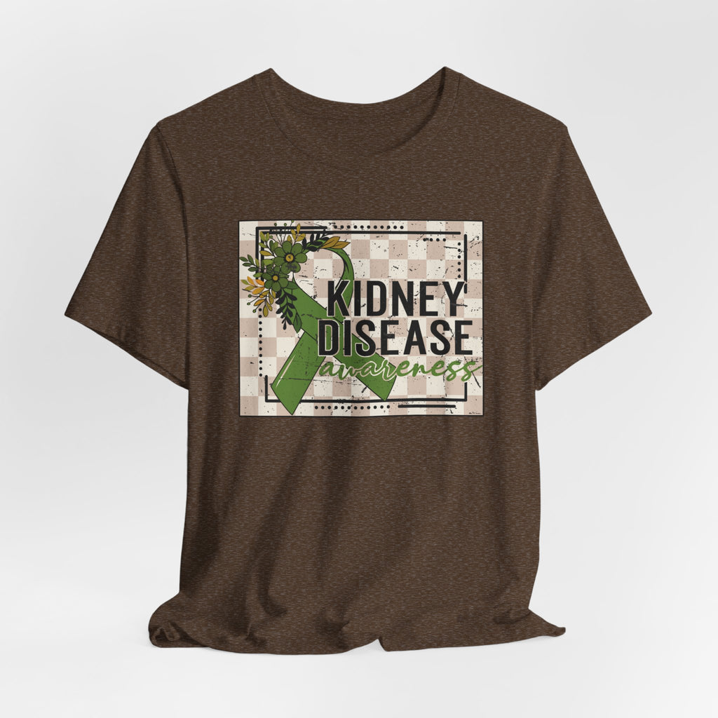 Kidney Disease Awareness Tee — Green Ribbon Support T-Shirt