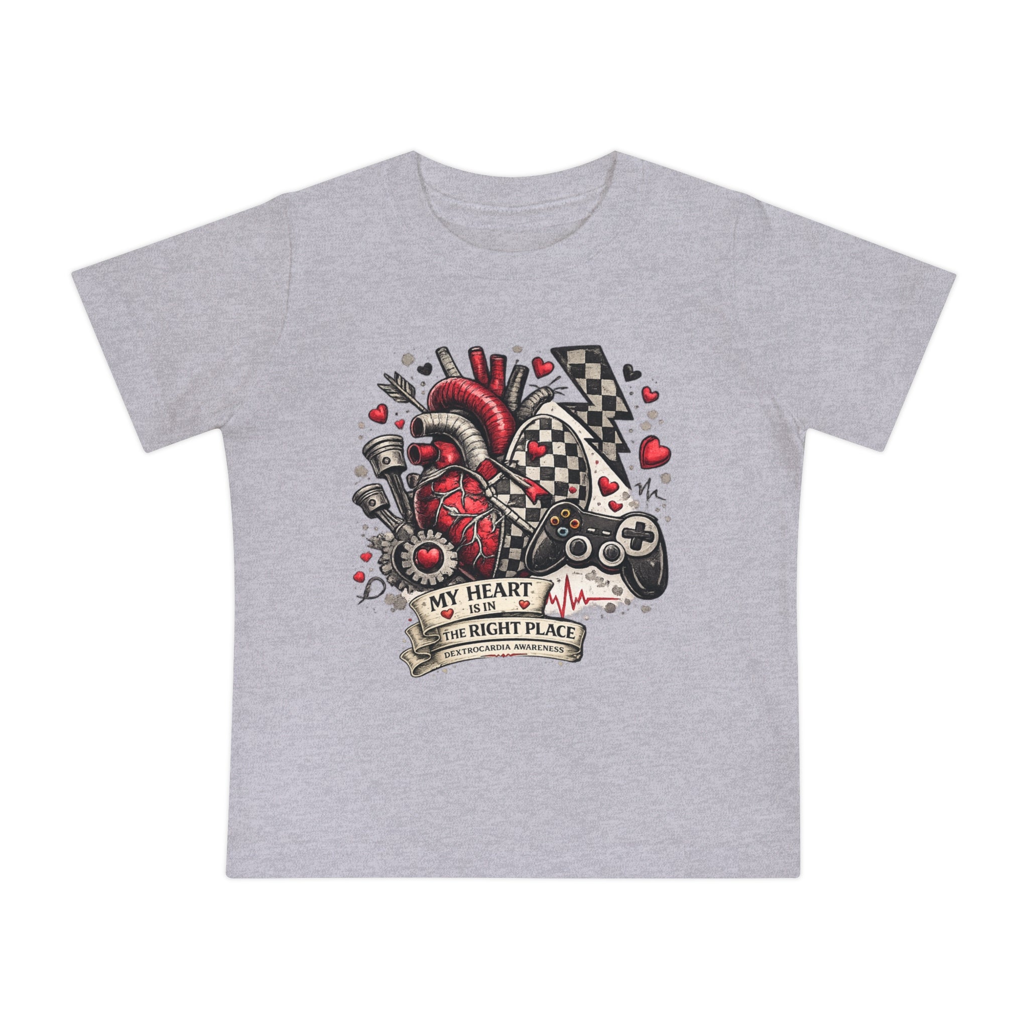 Dextrocardia Baby Short Sleeve T-Shirt — “Heart is in the Right Place”