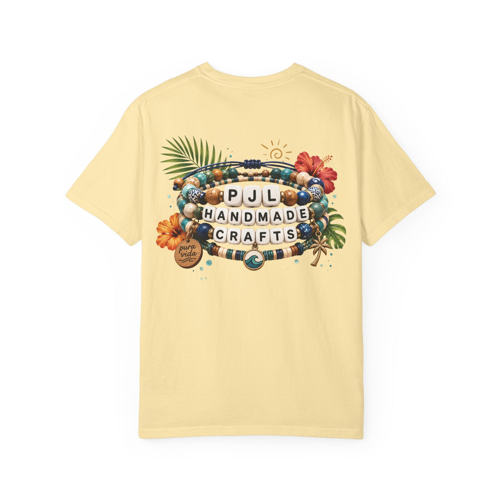PJL Handmade Crafts Beaded Logo T-Shirt