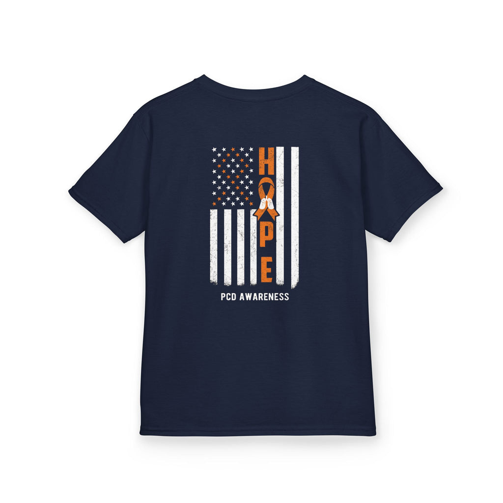Kids Tee - Youth PCD Awareness Flag