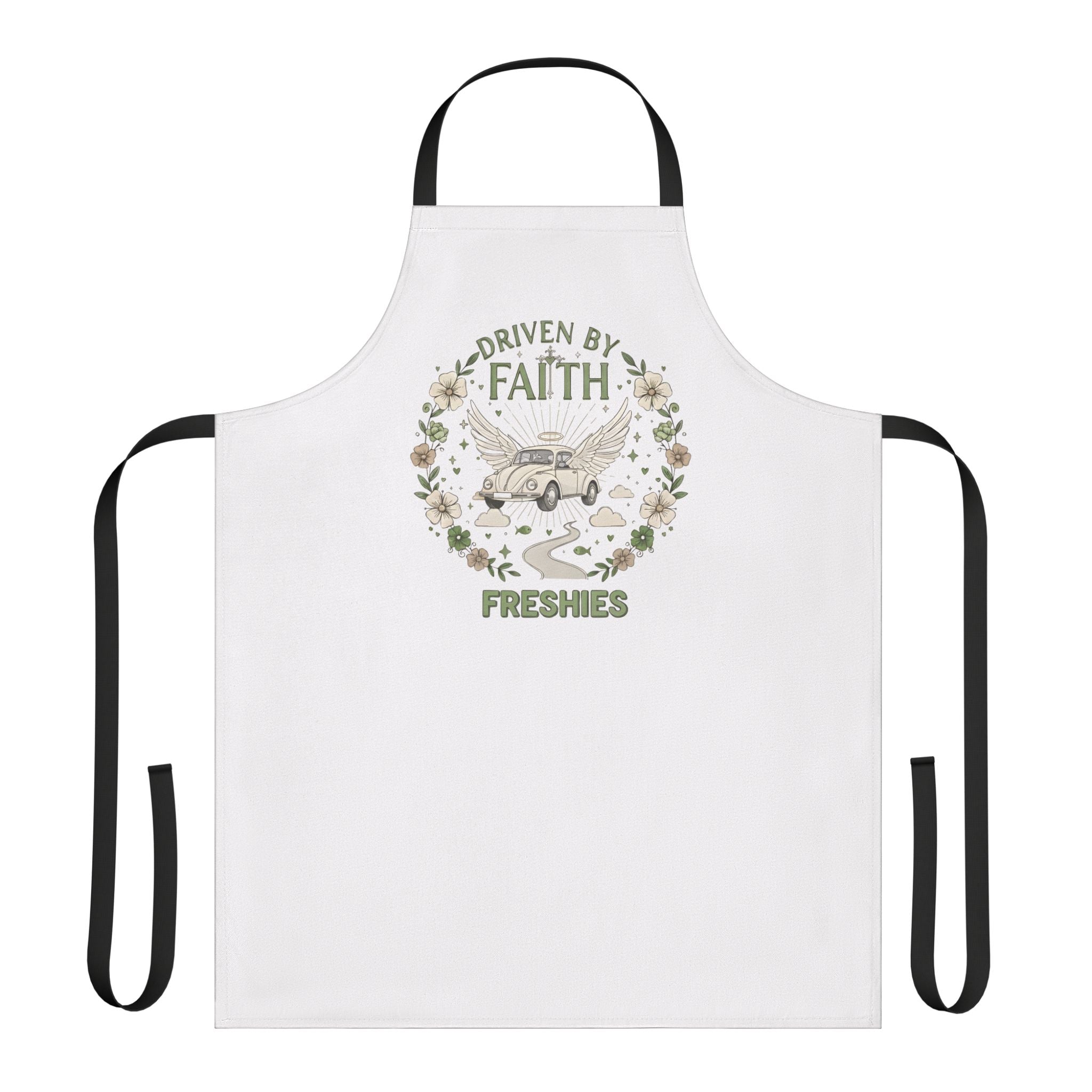 Driven By Faith Freshies Apron — Rustic Floral Car Design -Dani