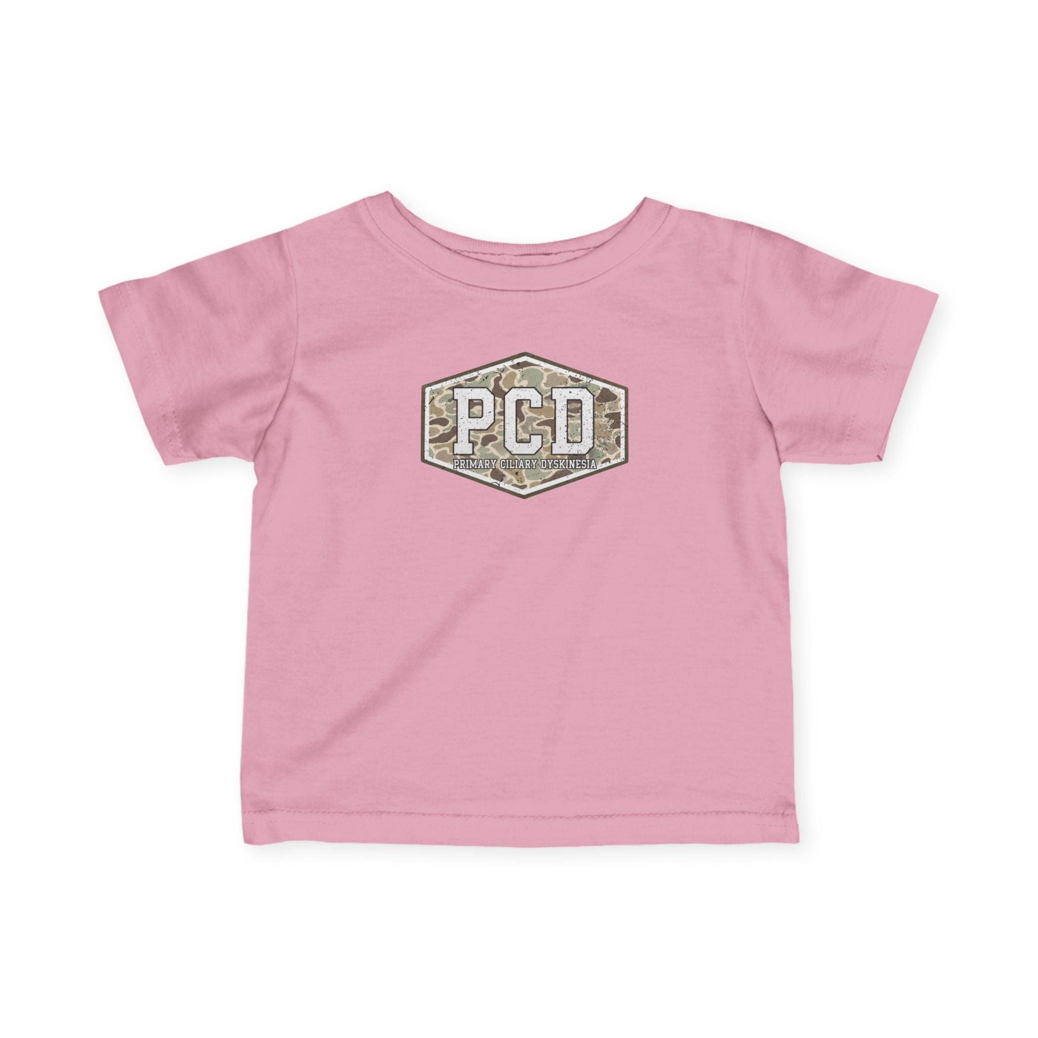 Infant PCD Camo Logo T-Shirt — Primary Ciliary Dyskinesia Awareness Tee
