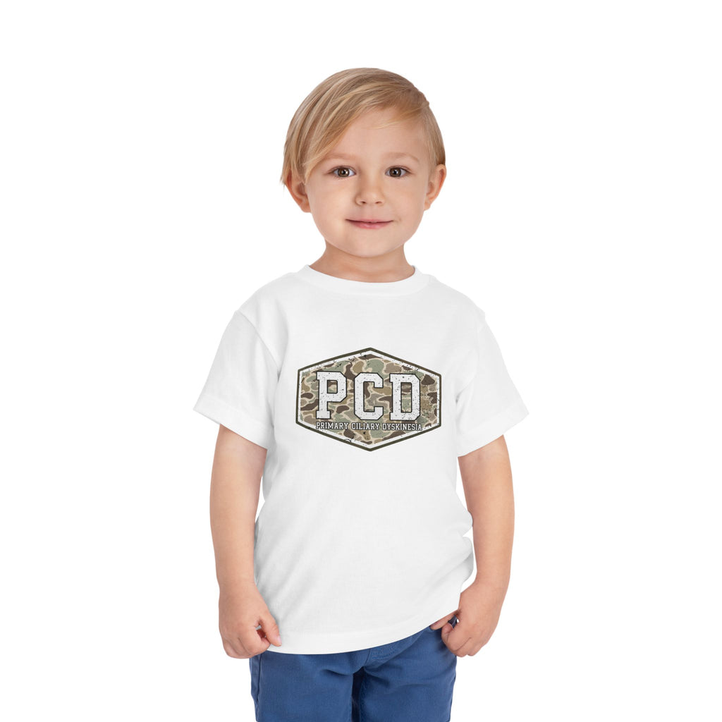 Toddler PCD Camo Logo T-Shirt — Primary Ciliary Dyskinesia Awareness Tee