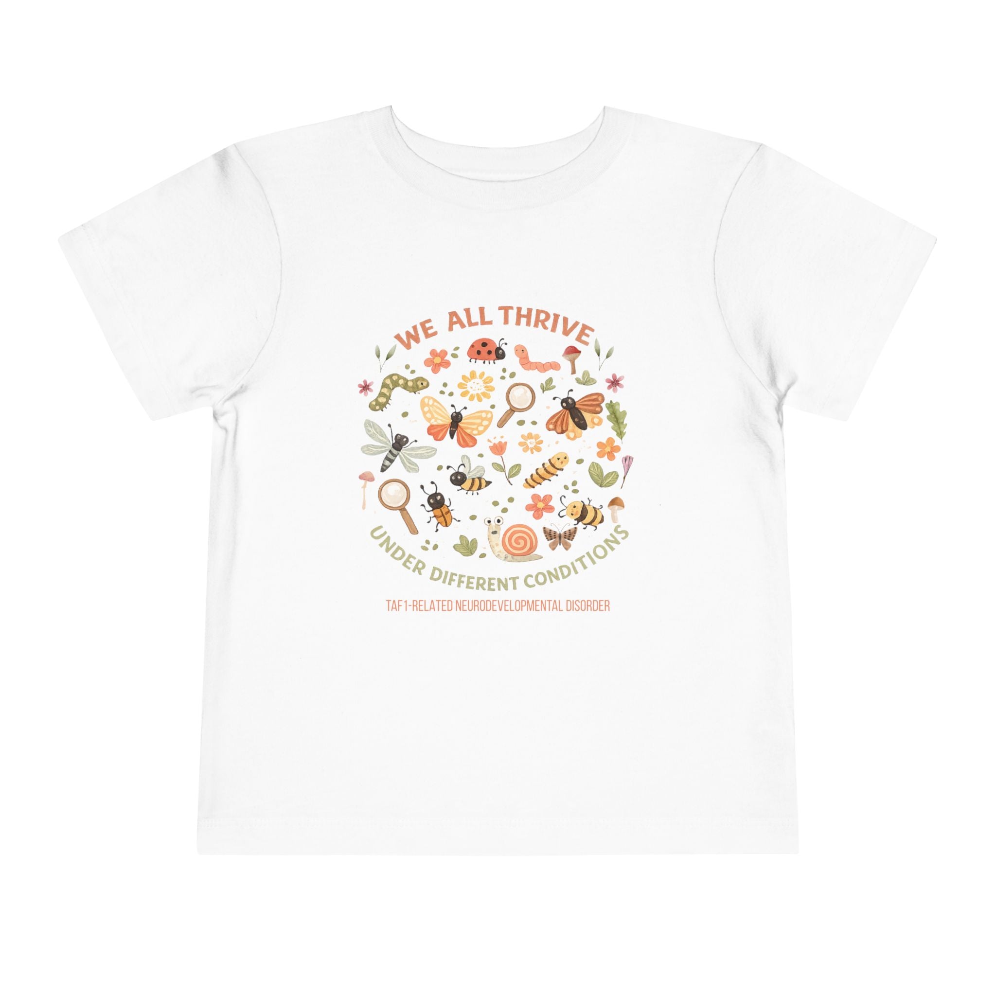 Toddler Tee — "We All Thrive" TAF-1 Neurodevelopmental Disorder Awareness Shirt