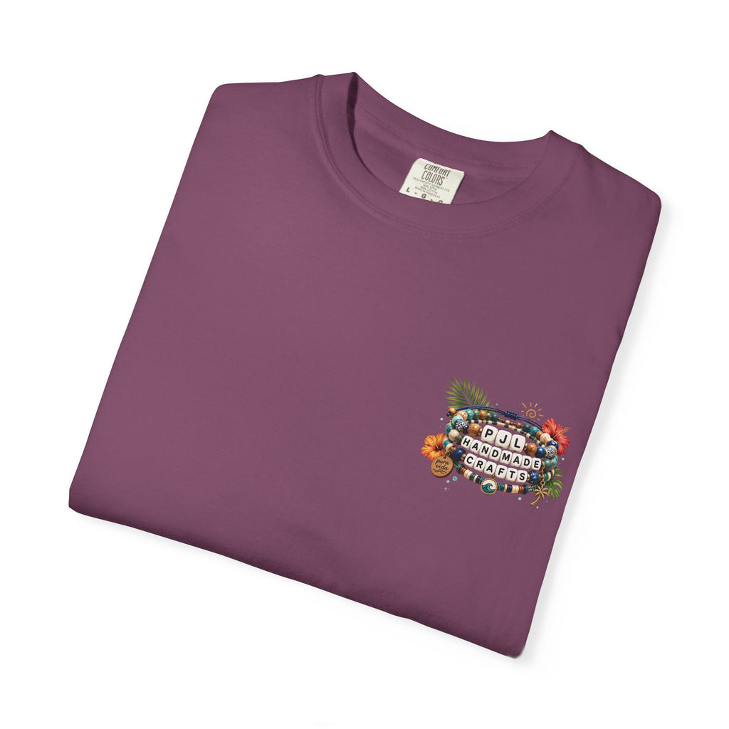 PJL Handmade Crafts Beaded Logo T-Shirt