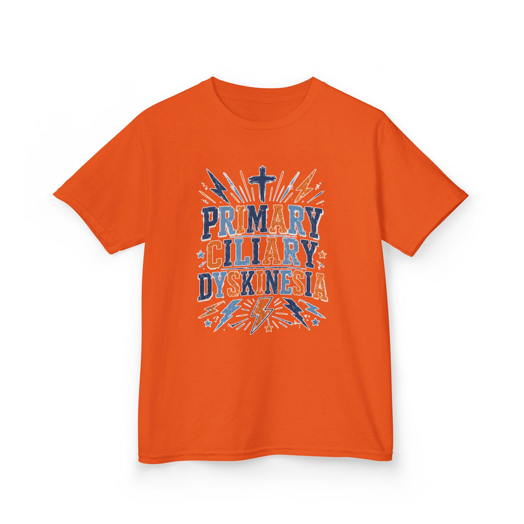 The Kade youth tee— Primary Ciliary Dyskinesia Awareness