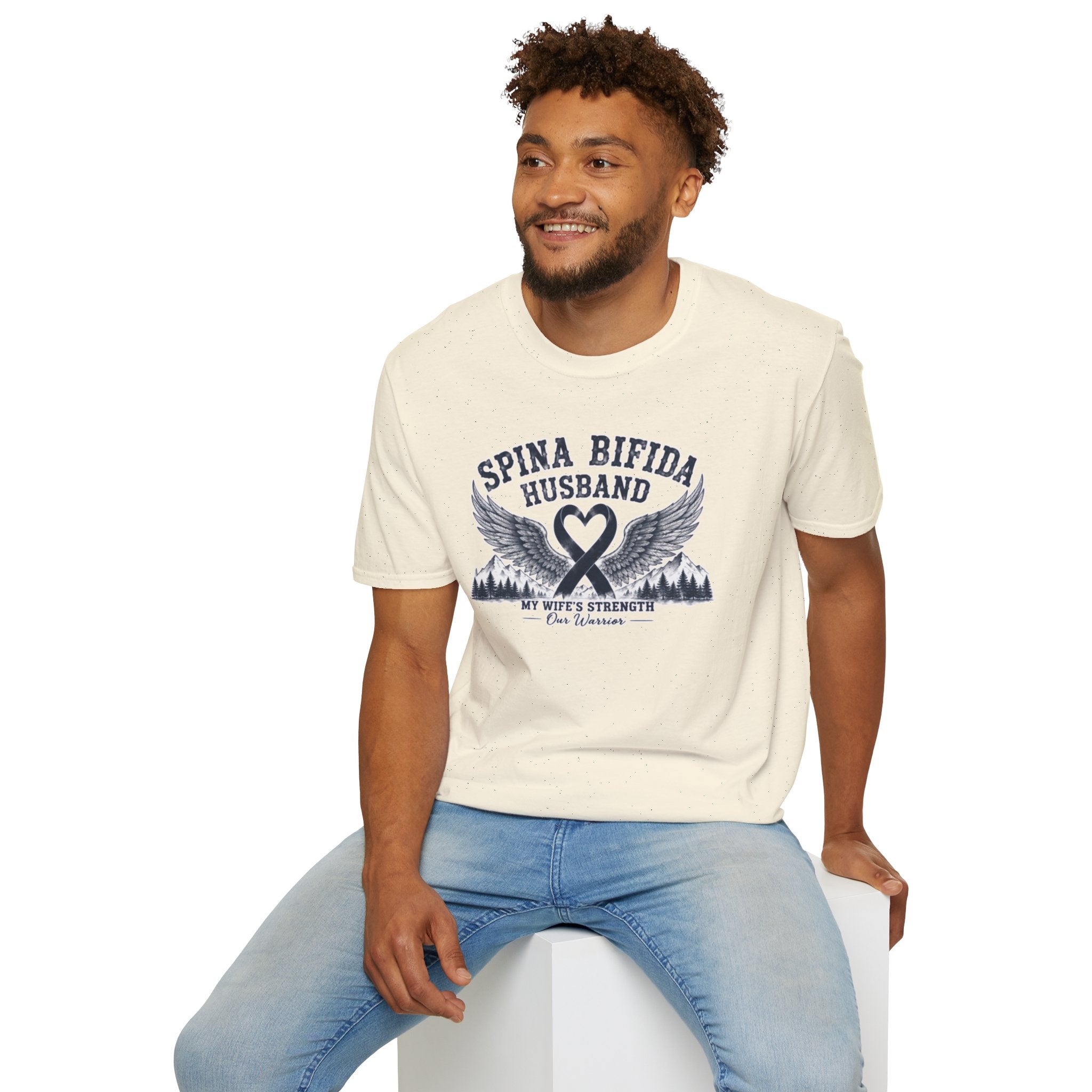 Spina Bifida Husband T-Shirt — My Wife’s Strength Support Tee