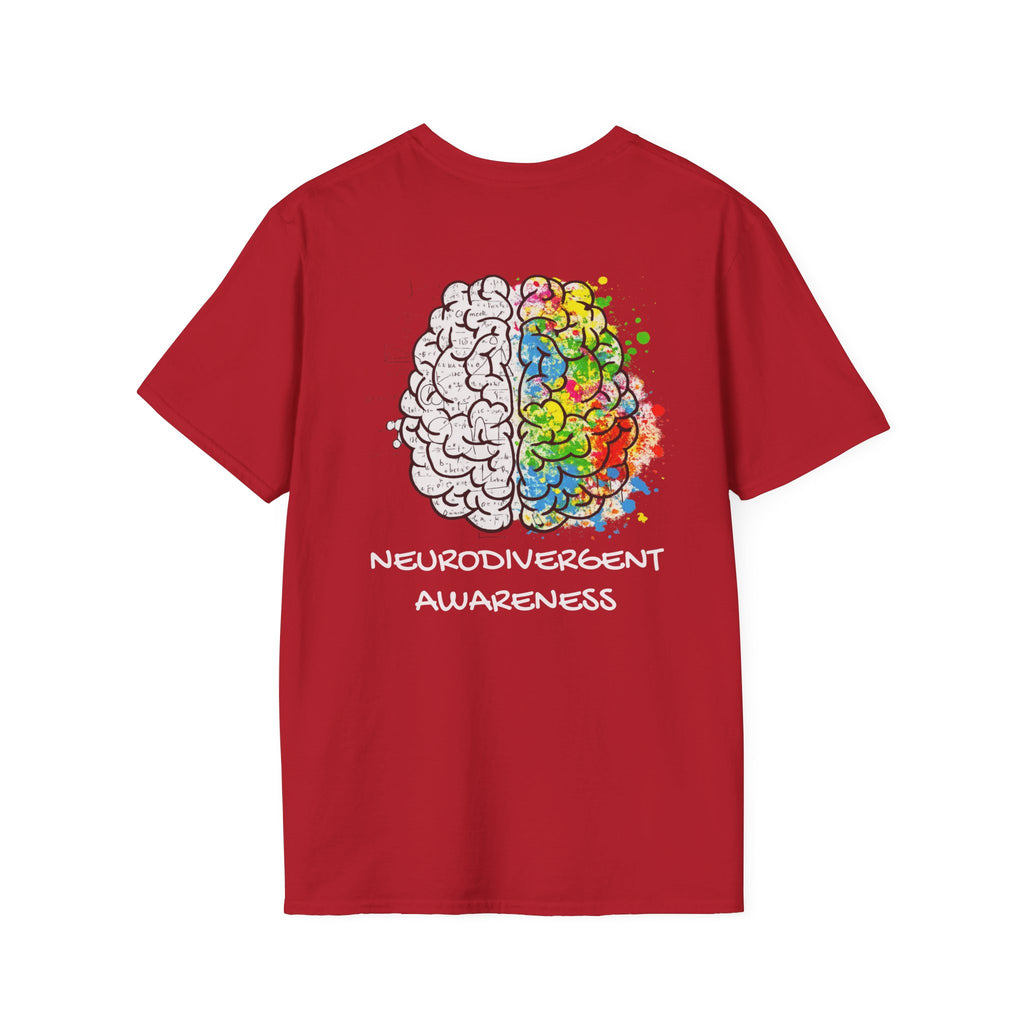 Neurodivergent Awareness T-Shirt — Colorful Brain Infinity Symbol