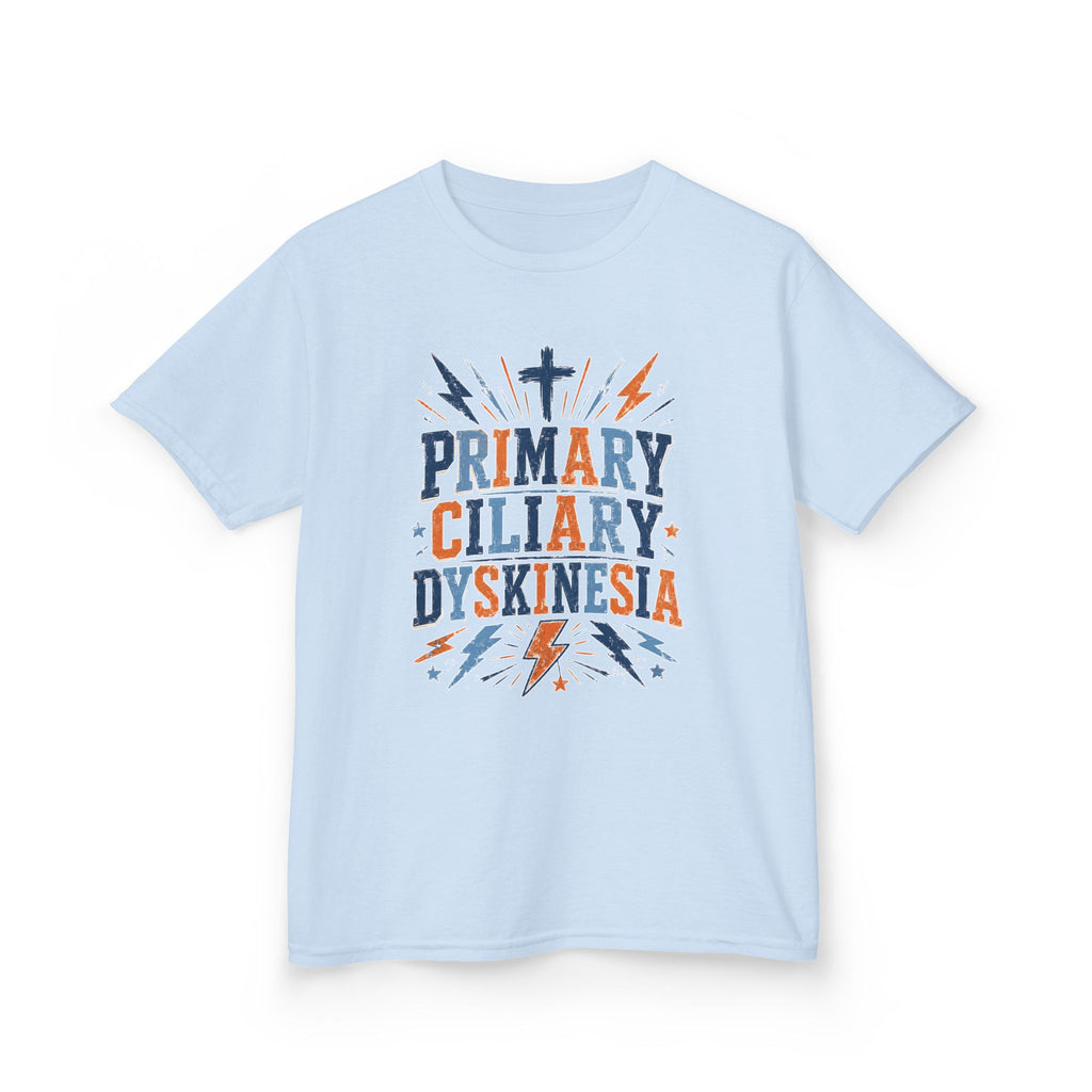 The Kade youth tee— Primary Ciliary Dyskinesia Awareness