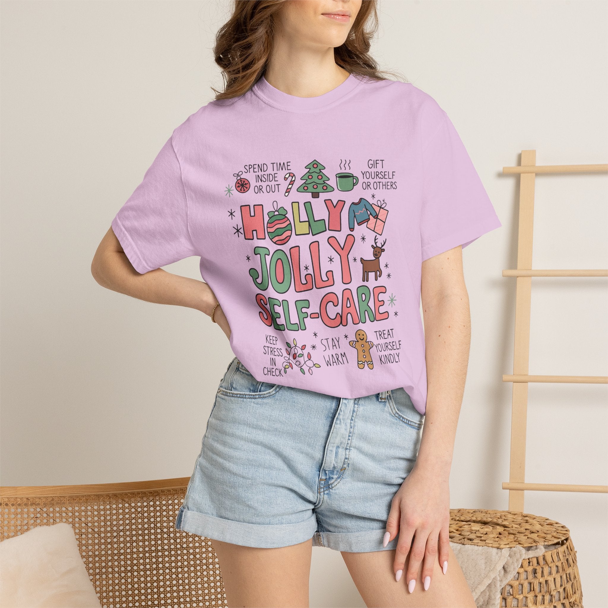 Christmas Self Care Tee — Holiday T-shirt