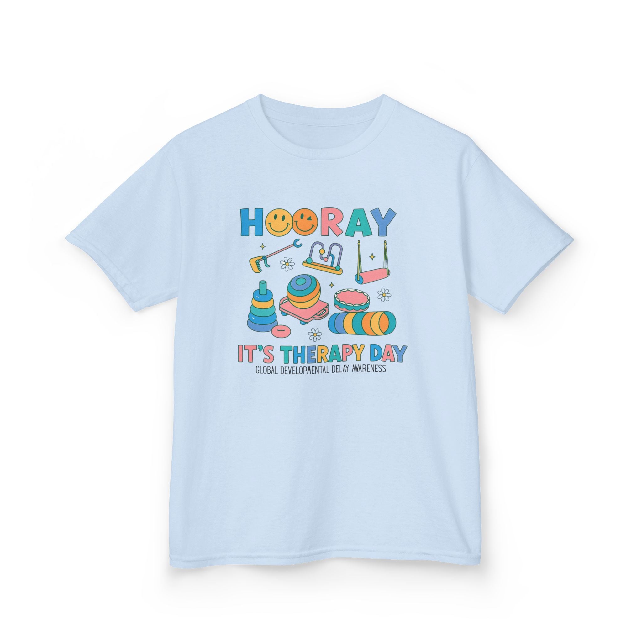 Kids T‑Shirt “Hooray It's Therapy Day” — GDD Awareness