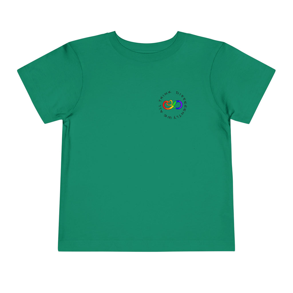 Toddler Neurodivergent Awareness T-Shirt — Colorful Brain Design