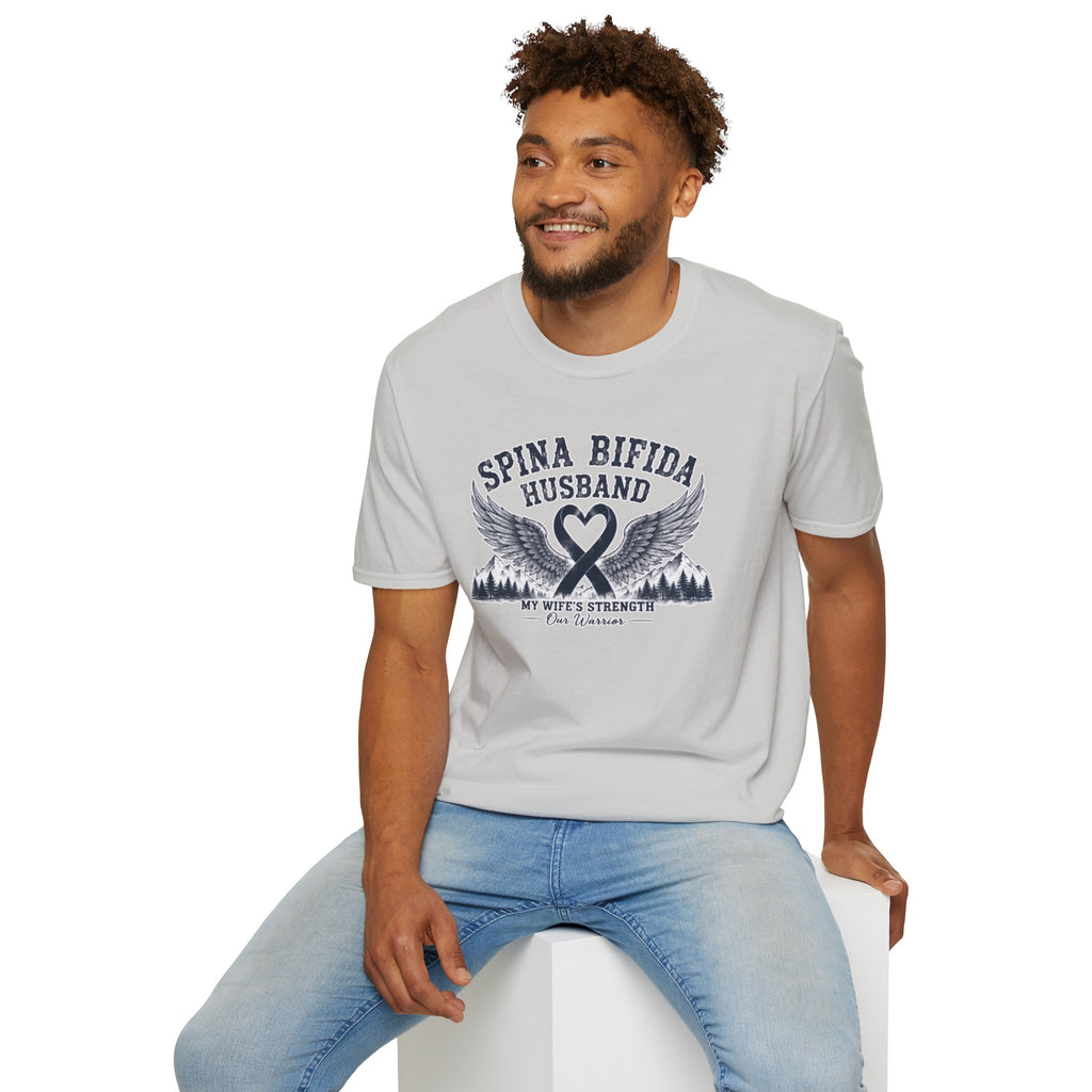 Spina Bifida Husband T-Shirt — My Wife’s Strength Support Tee