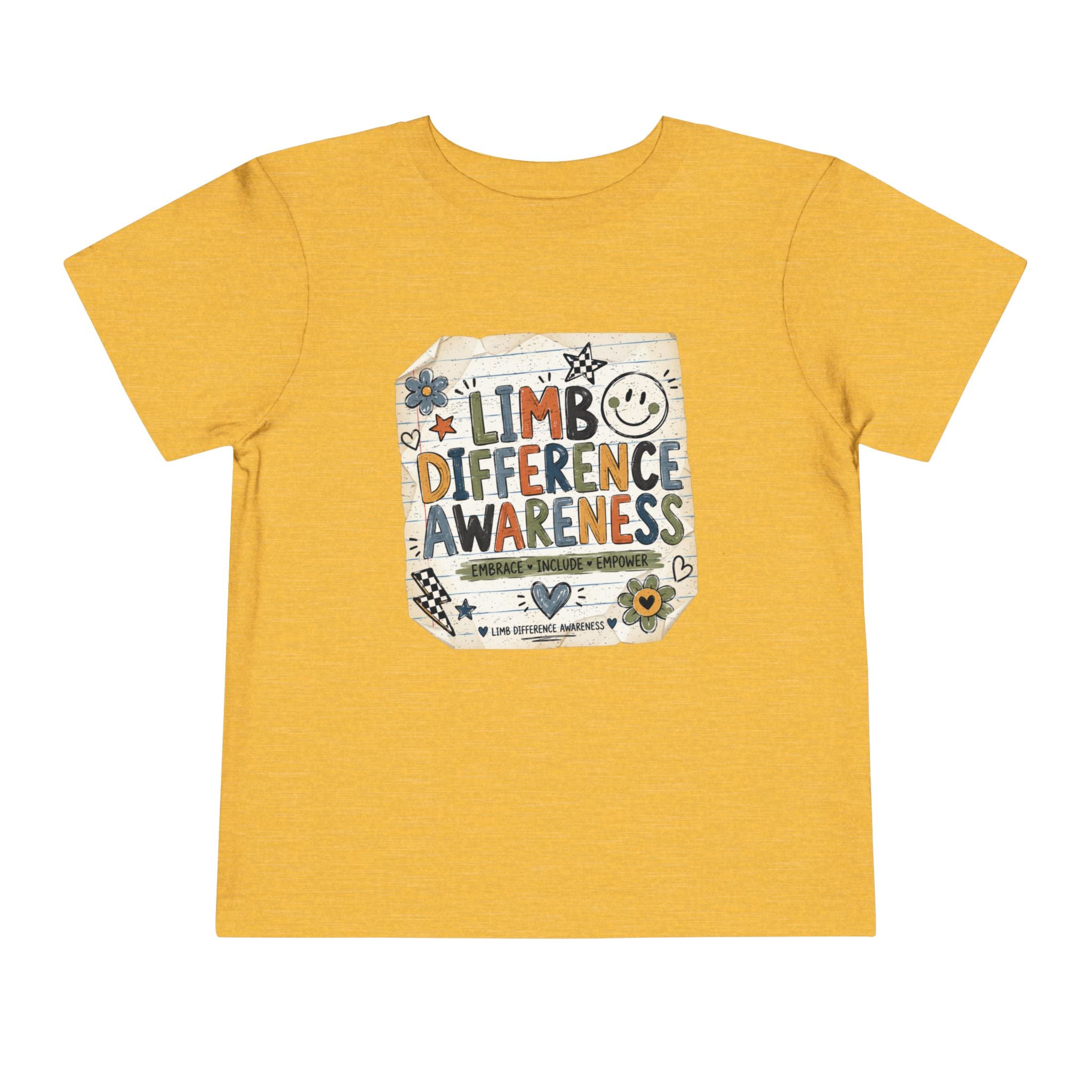 Toddler Tee — Limb Difference Awareness Cute Doodle Design