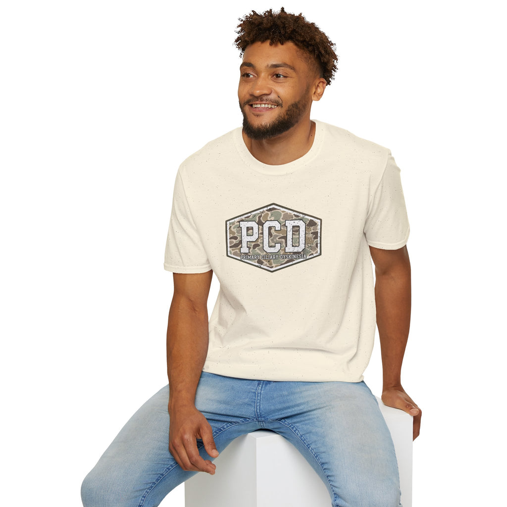 PCD Camo Logo T-Shirt — Primary Ciliary Dyskinesia Awareness Tee