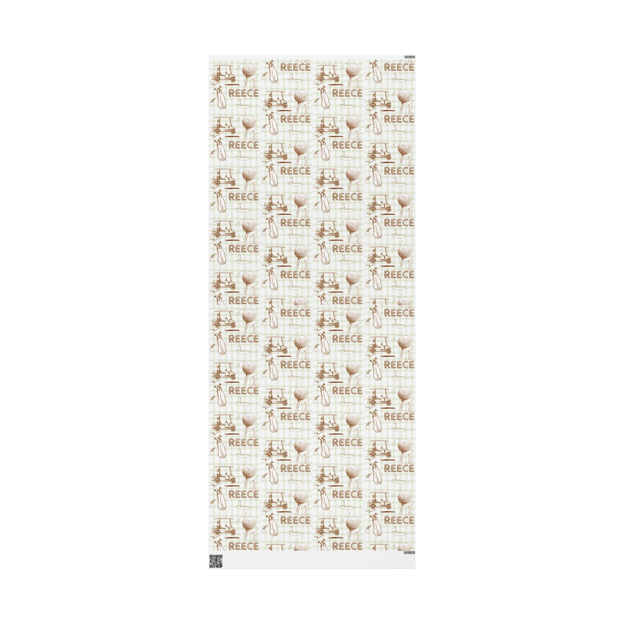 Reece Golf Print Wrapping Paper