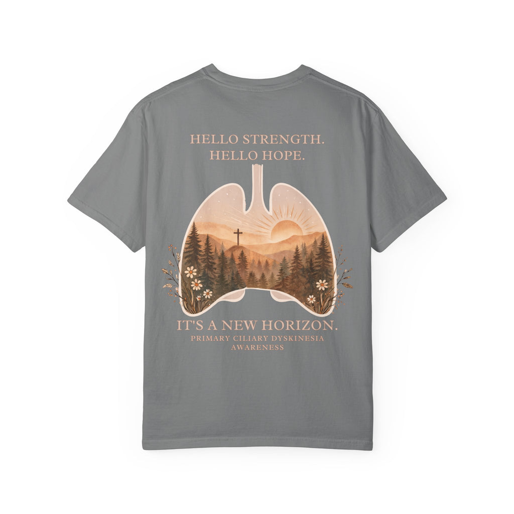PCD Awareness Crewneck Sweatshirt — HELLO HOPE. NEW HORIZON. Tee
